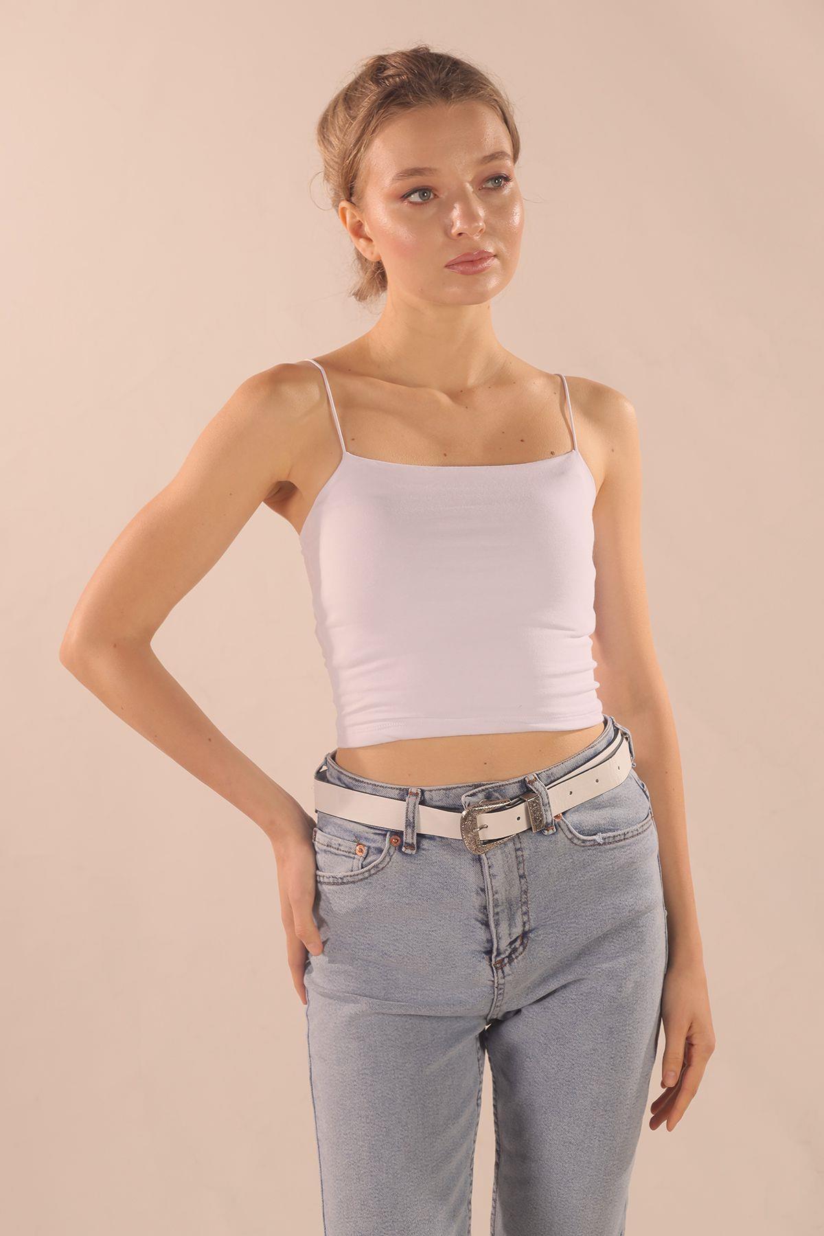 Beyaz Askılı Atlet 001 - 1