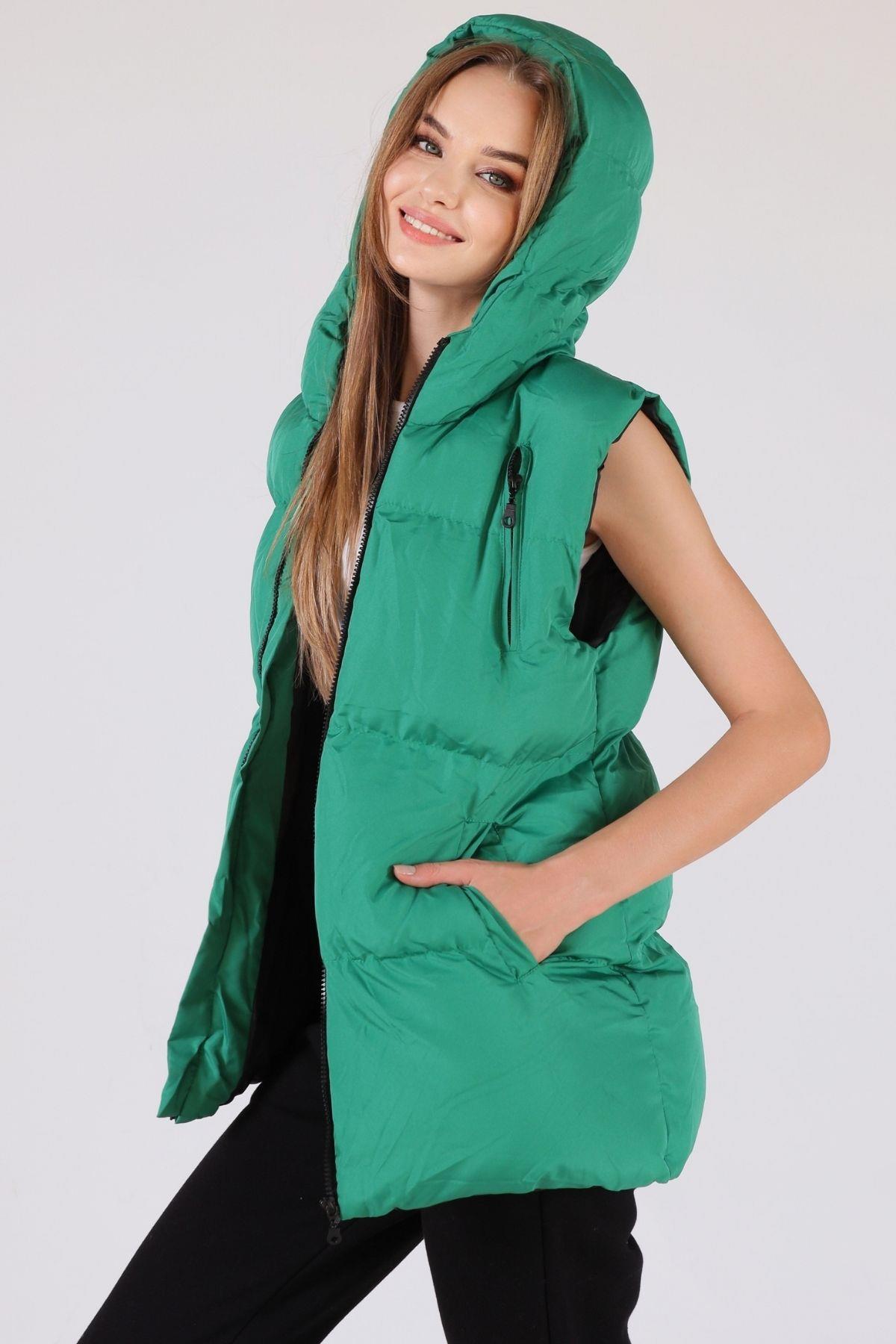 0015-1 Oversize Yelek Benetton Yeşili - 1