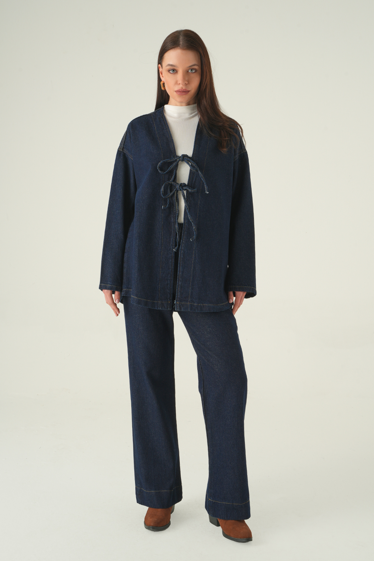 Laci Bağlamalı Ceket Pantolon Takım 0084 - 1