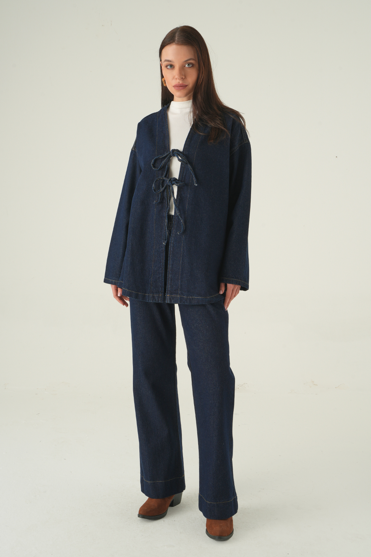 Laci Bağlamalı Ceket Pantolon Takım 0084 - 7