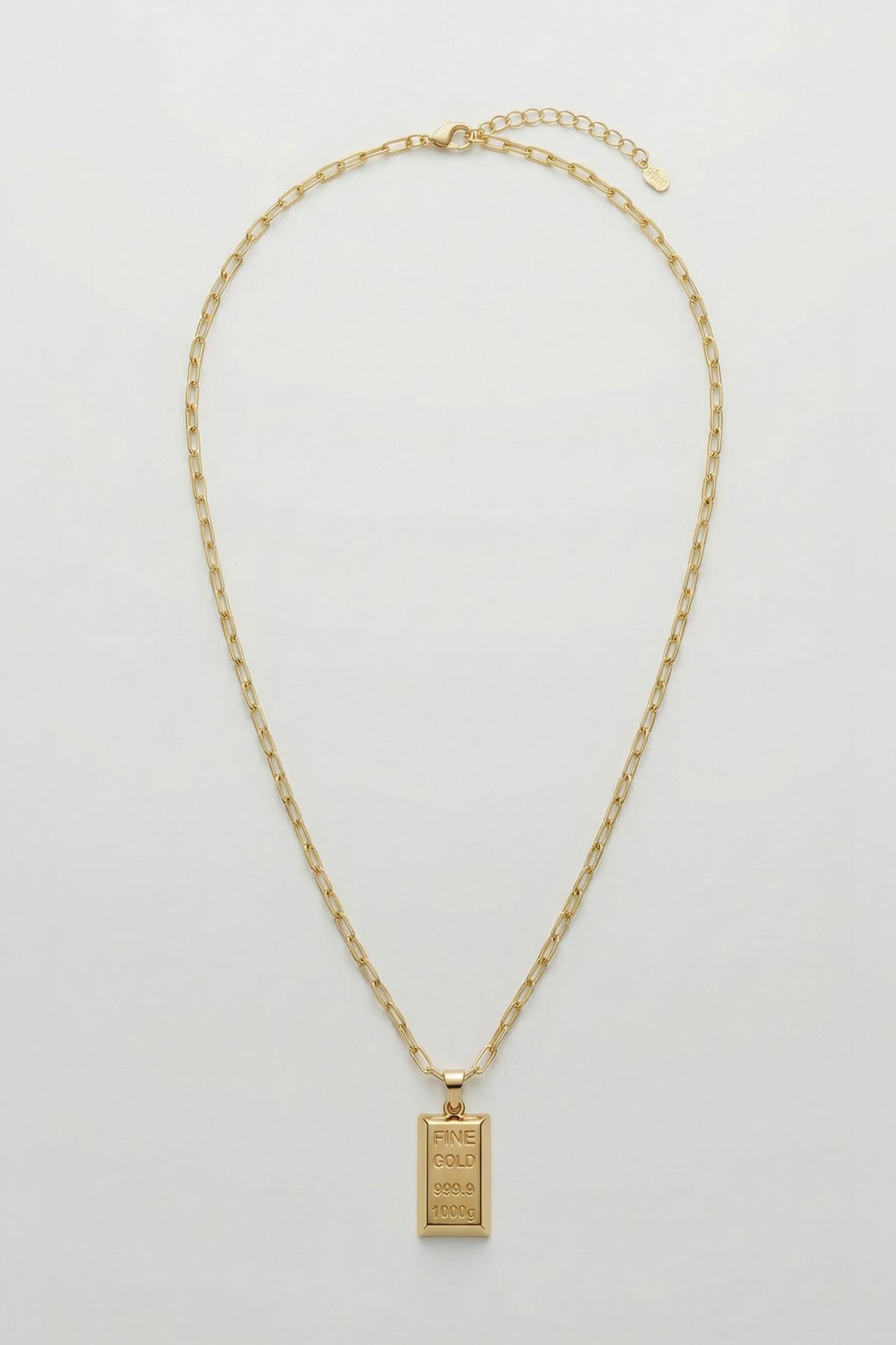 0136 Külçe Kolye Gold - 1