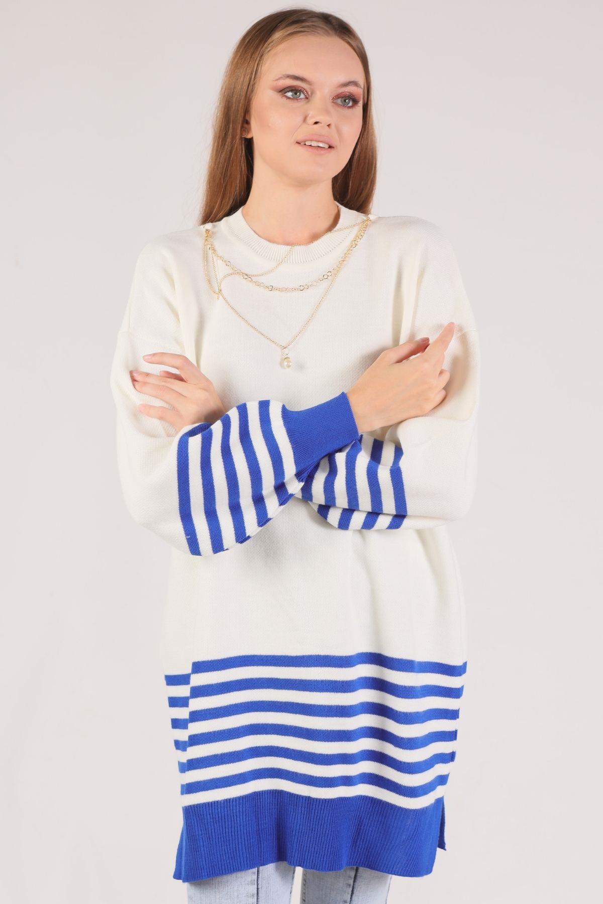 Saks Kol Etek Çizgi Detay Kazak 014 