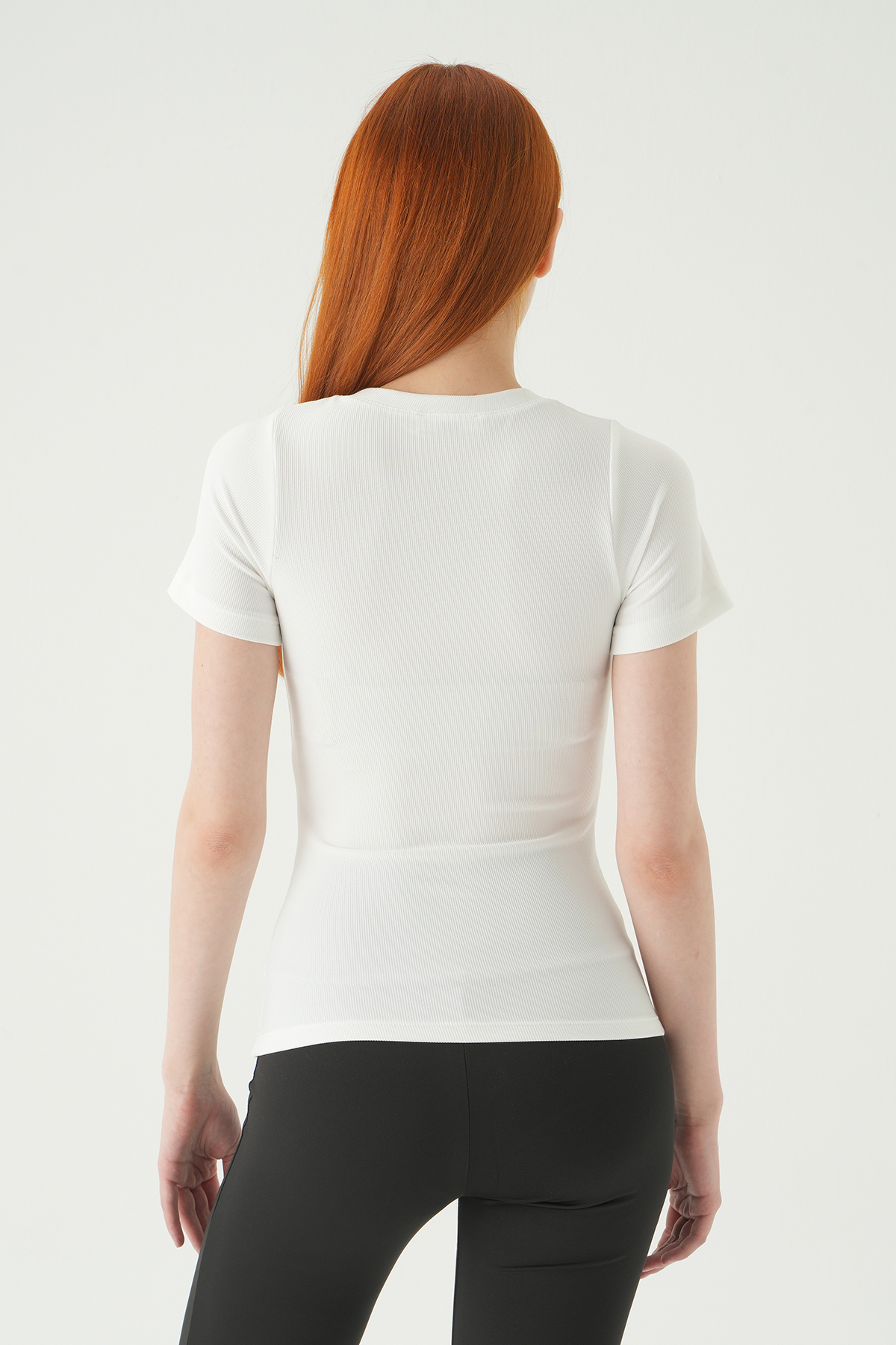 Ekru Alo Baskılı Kısa Kol Tişört 0149 - 5