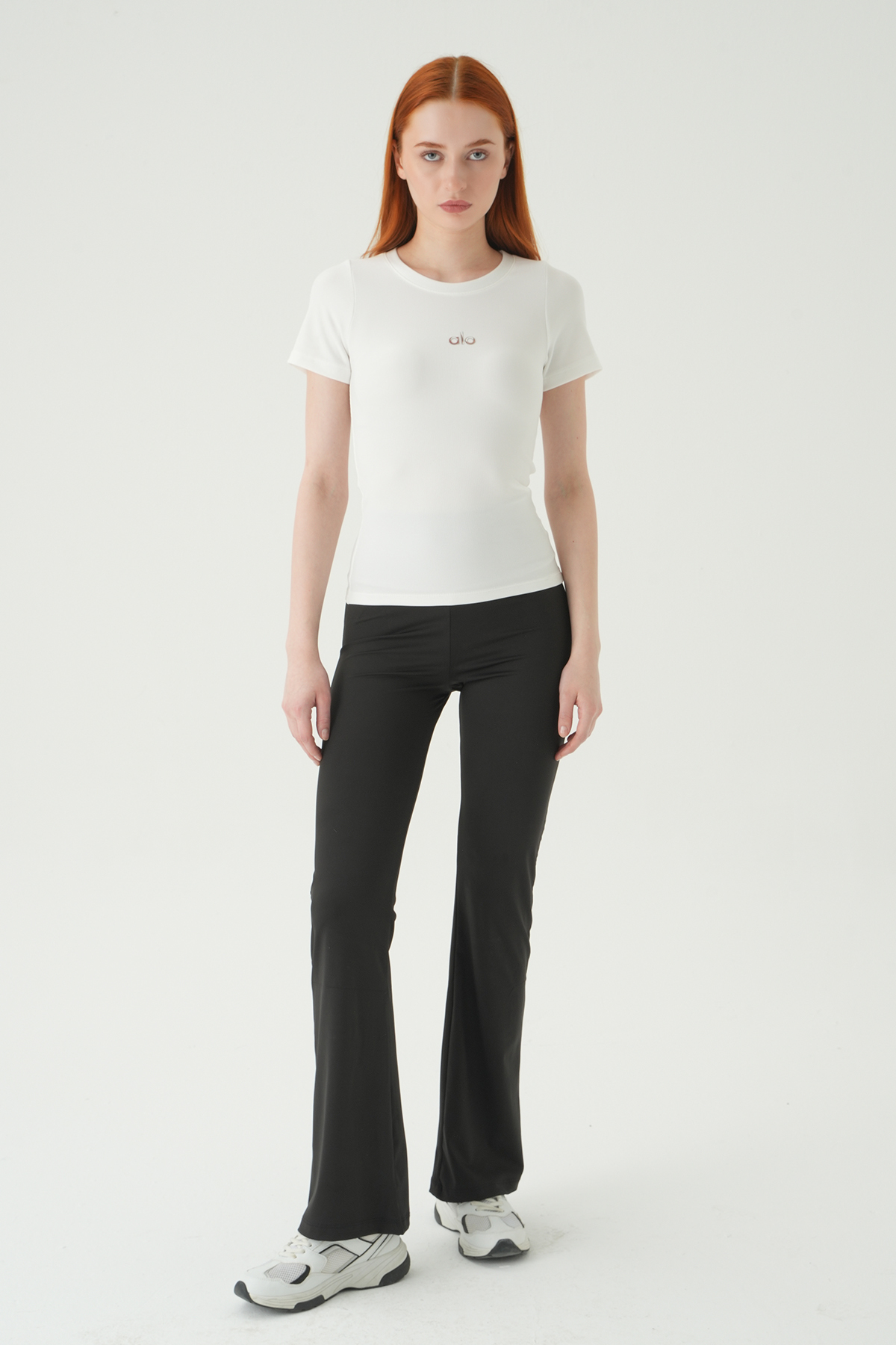 Ekru Alo Baskılı Kısa Kol Tişört 0149 - RAYS