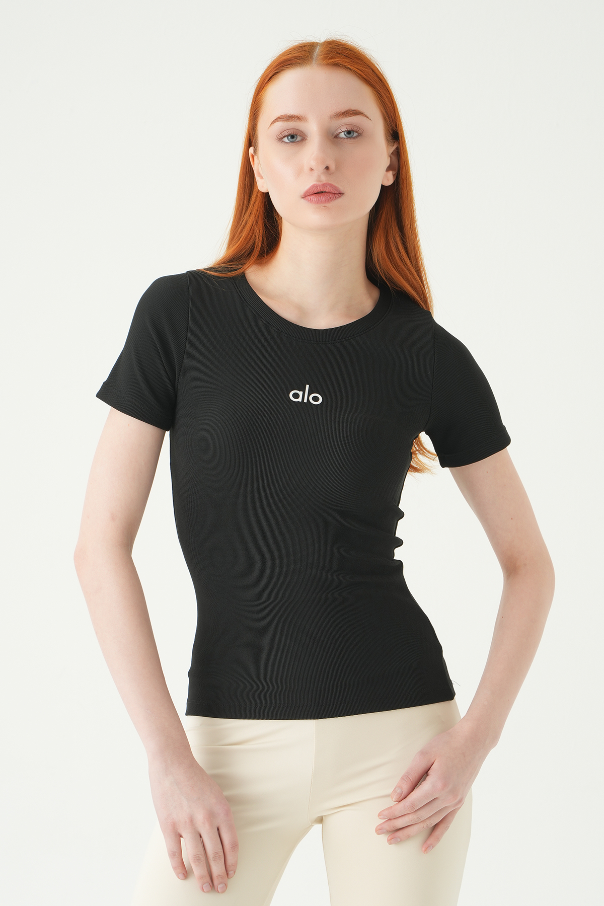 Siyah Alo Baskılı Kısa Kol Tişört 0149 - 3