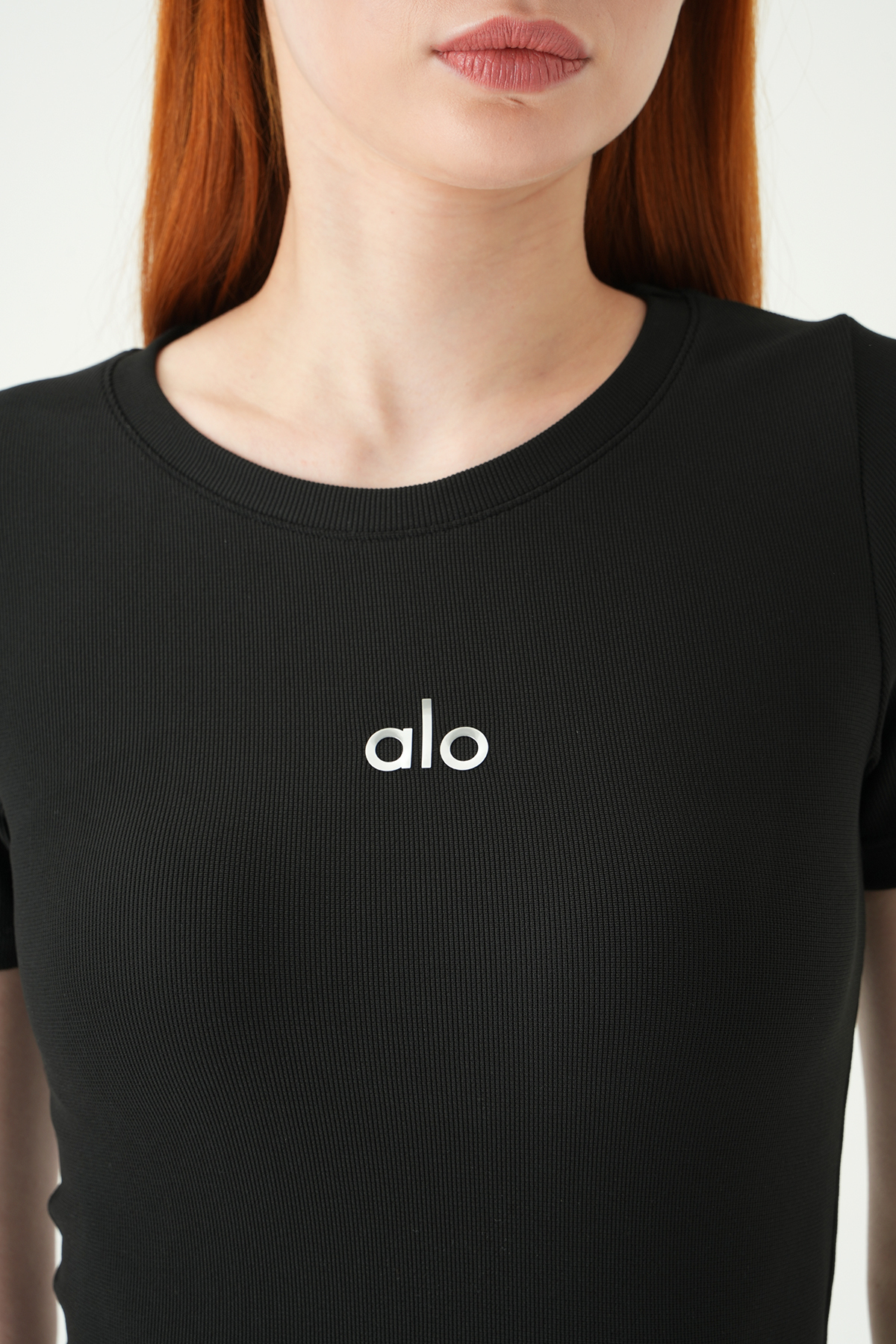 Siyah Alo Baskılı Kısa Kol Tişört 0149 - 4