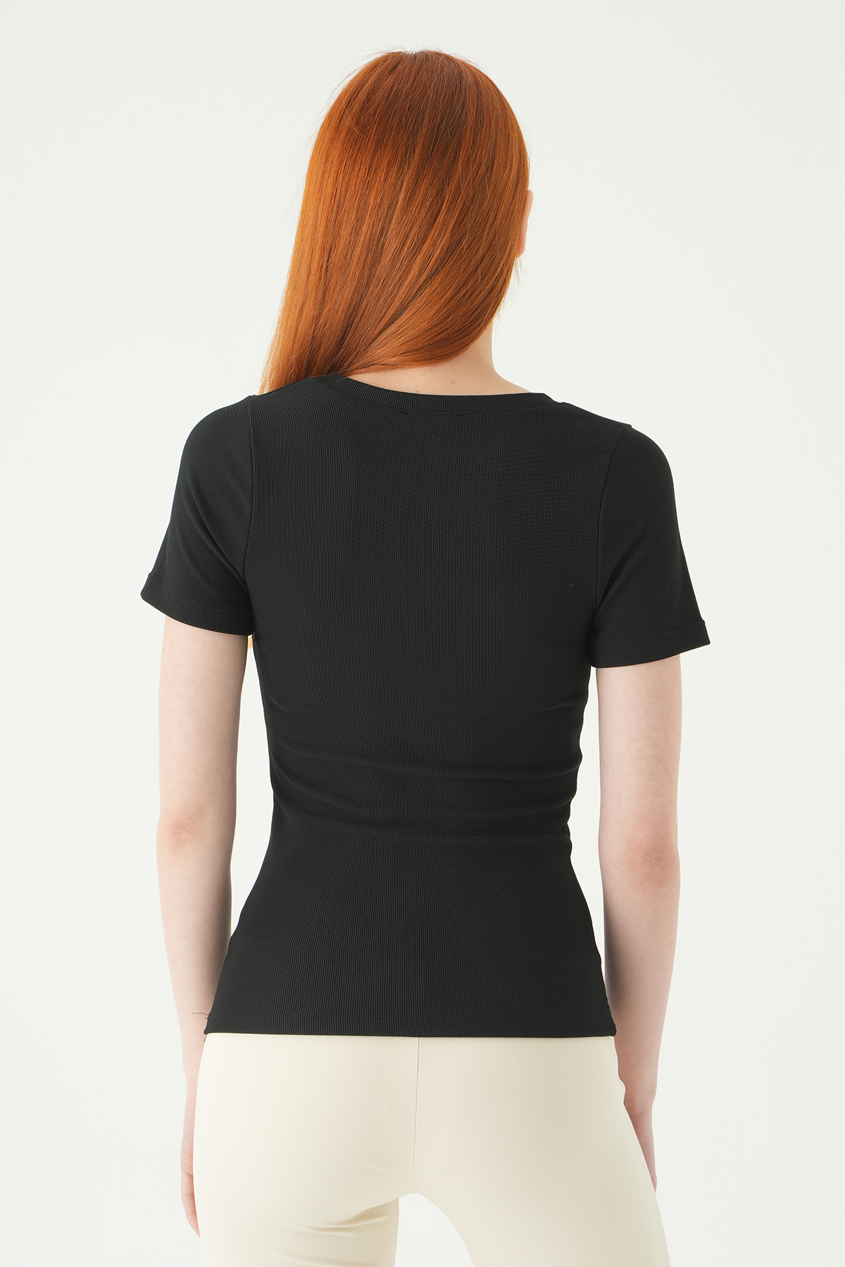 Siyah Alo Baskılı Kısa Kol Tişört 0149 - 5