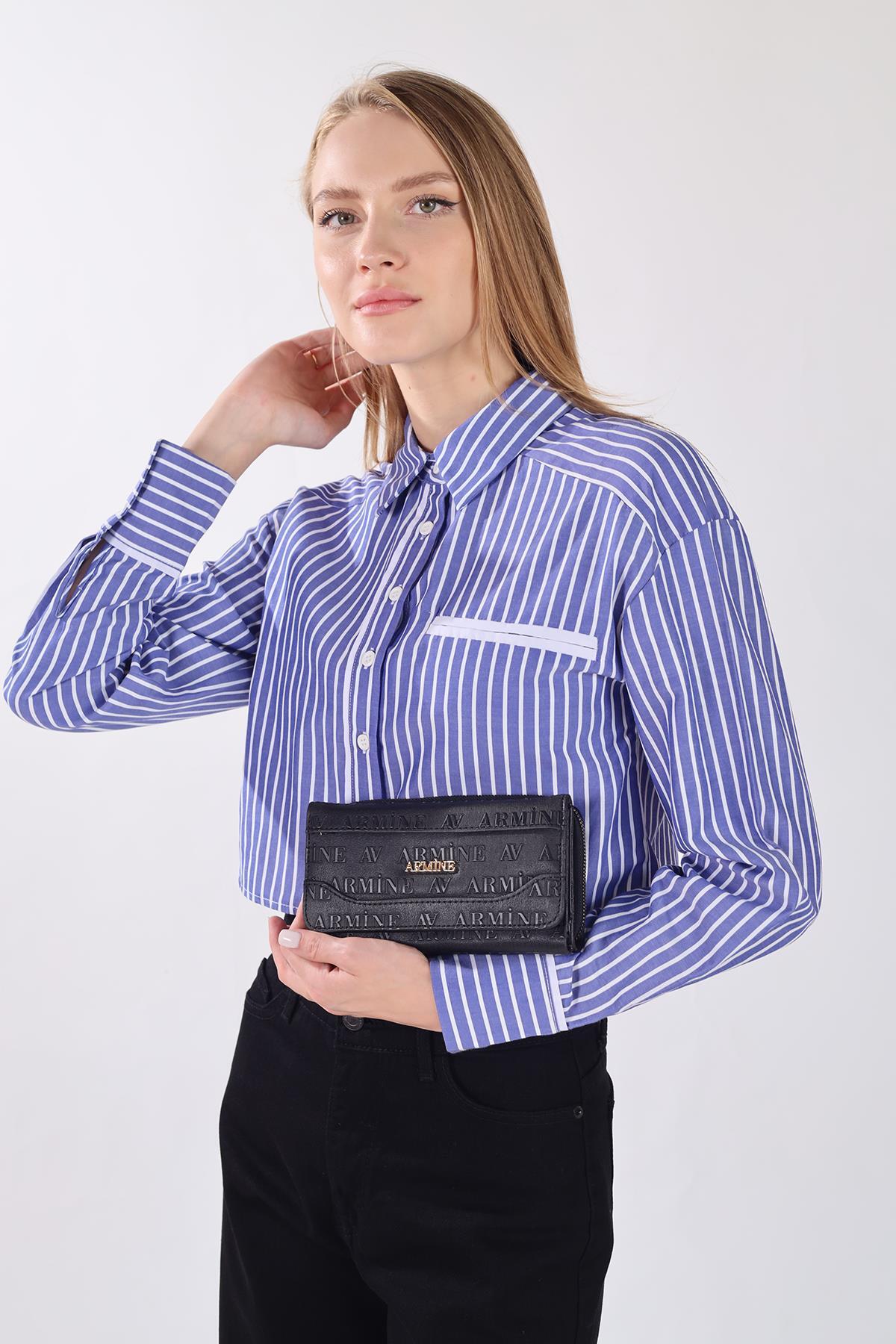 Siyah Ön Cep Dikişli Cüzdan 018 