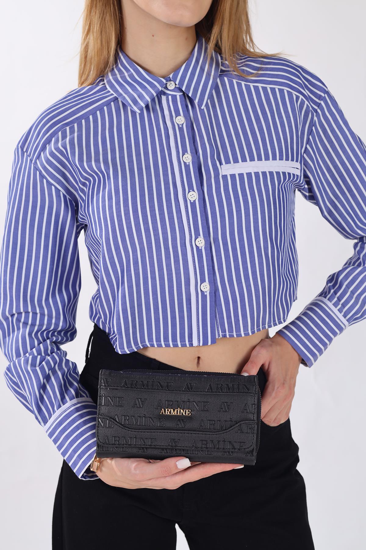 Siyah Ön Cep Dikişli Cüzdan 018 - 5