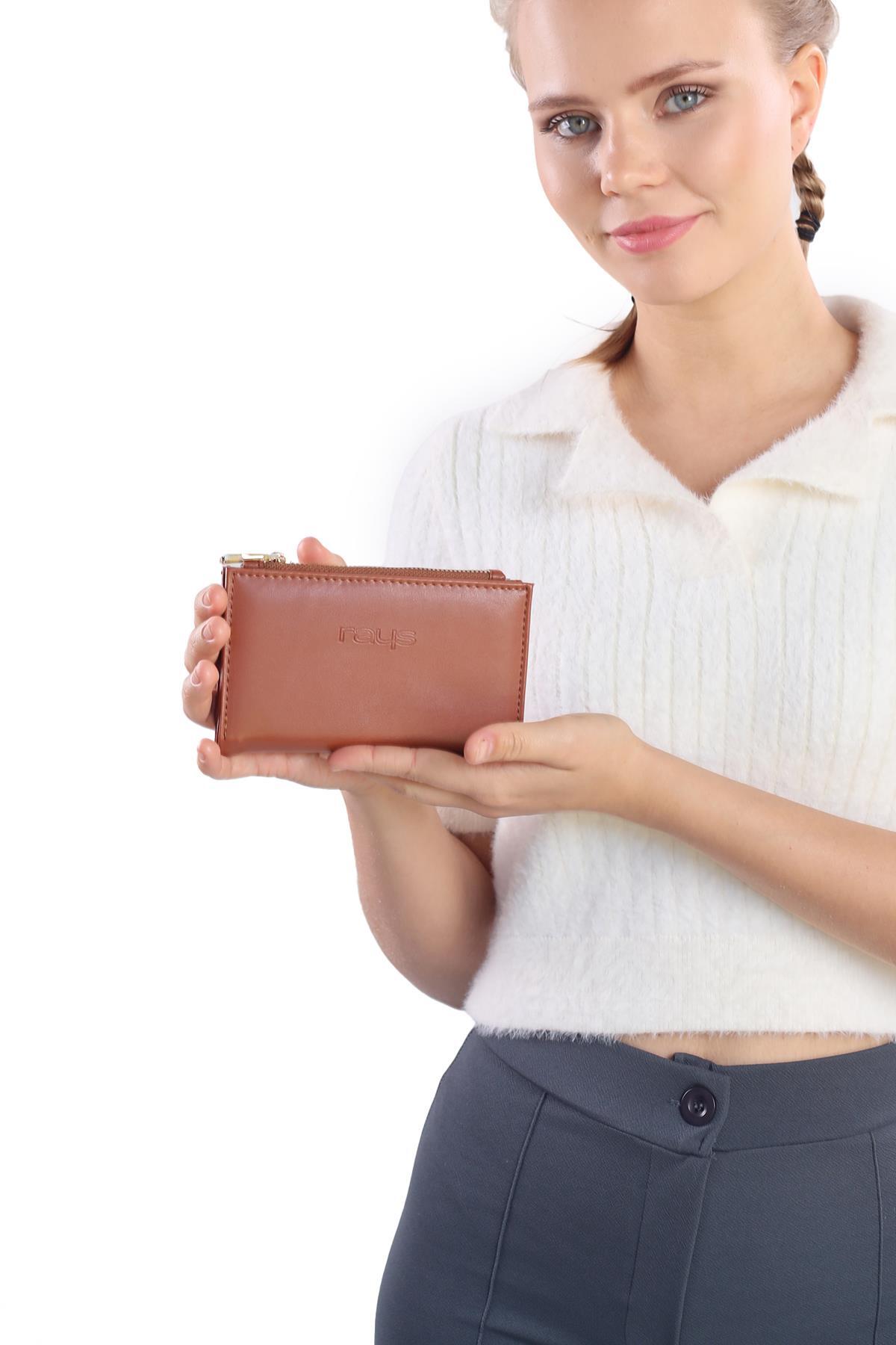 Çıtçıtlı Fermuarlı Cüzdan 023 Taba - RAYS