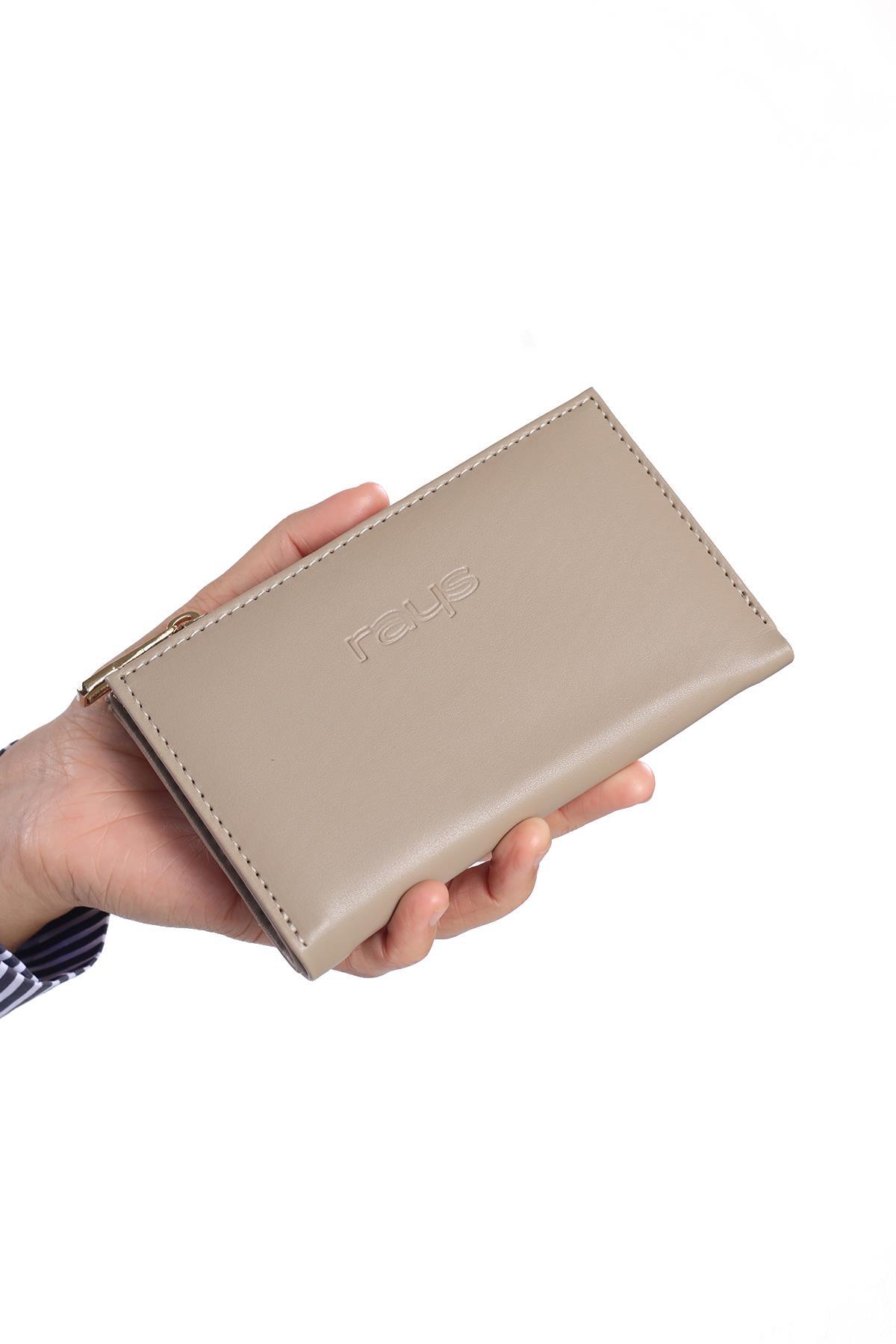 023 Çıtçıtlı Fermuarlı Cüzdan Vizon - RAYS (1)