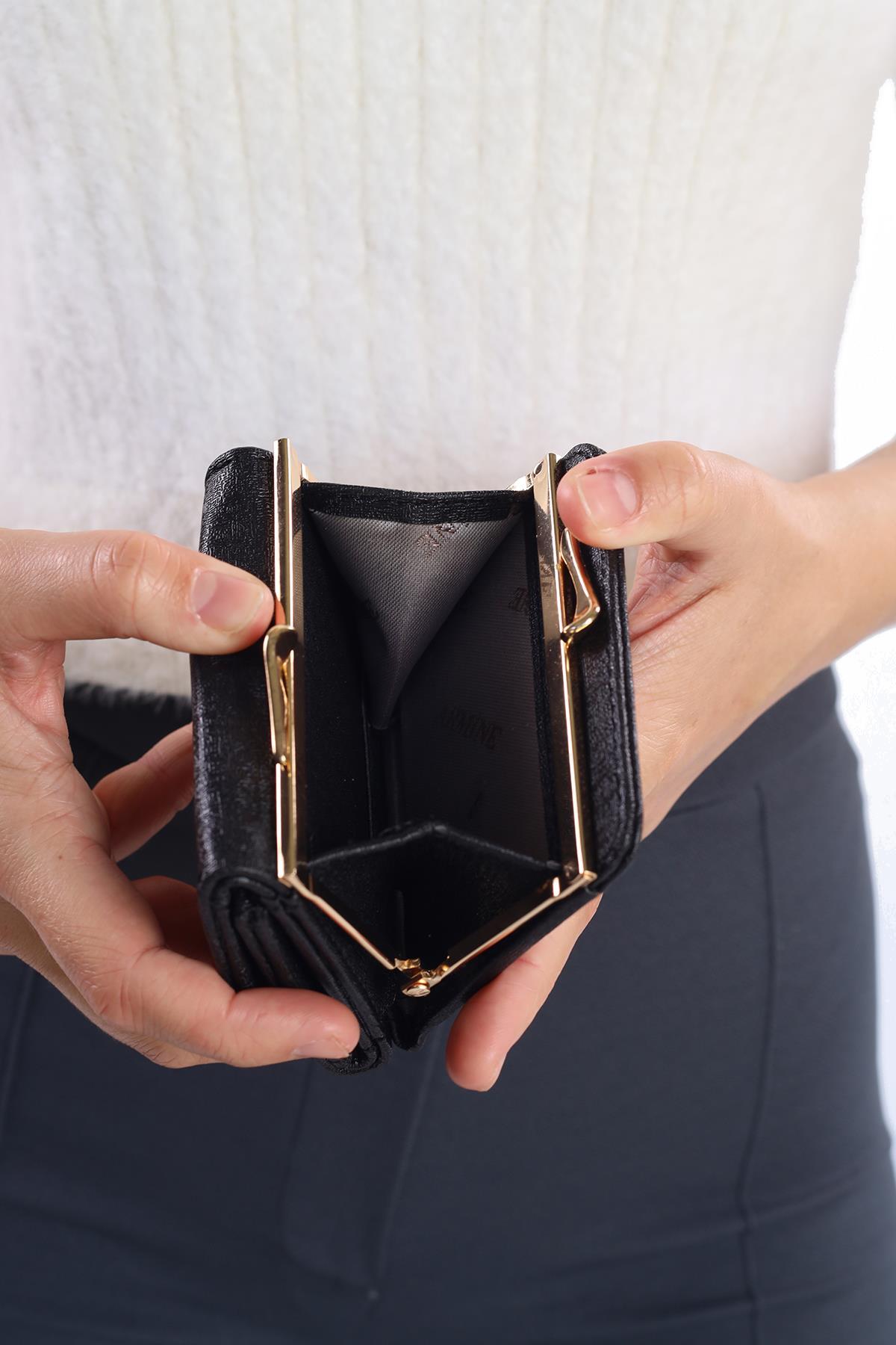 025 Tokalı Klasik Cüzdan Siyah - 5