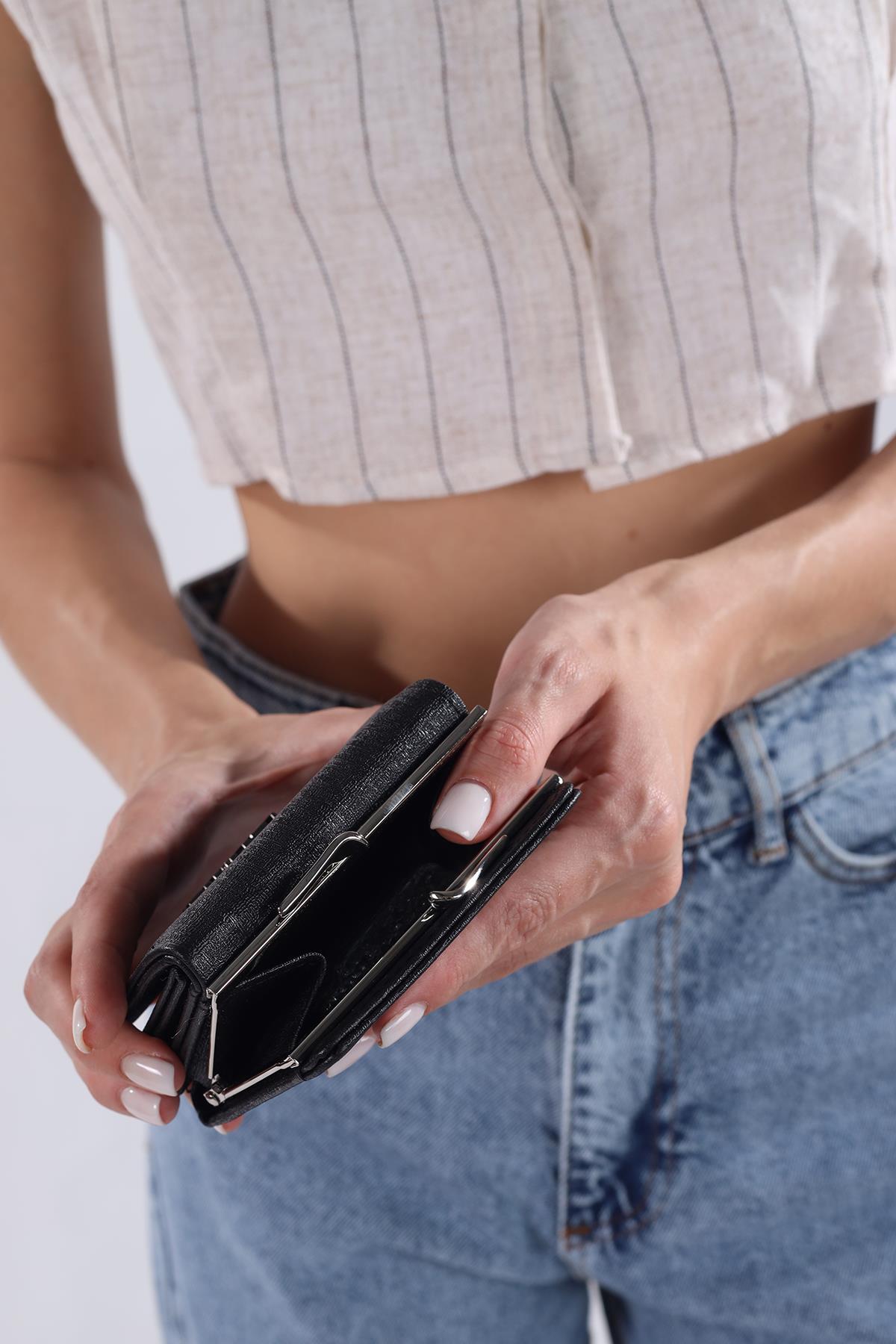 025 Tokalı Klasik Cüzdan Siyah - 7