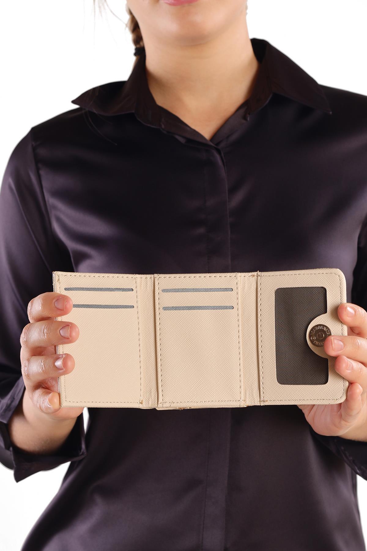 026 Klasik Mini Cüzdan Krem - RAYS