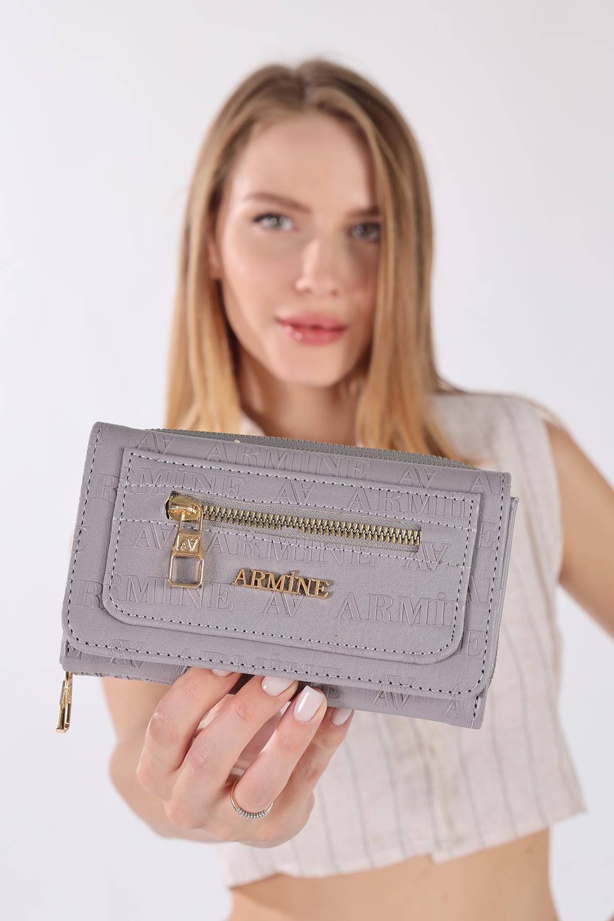 Gri Fermuarlı Cüzdan 027 - 2