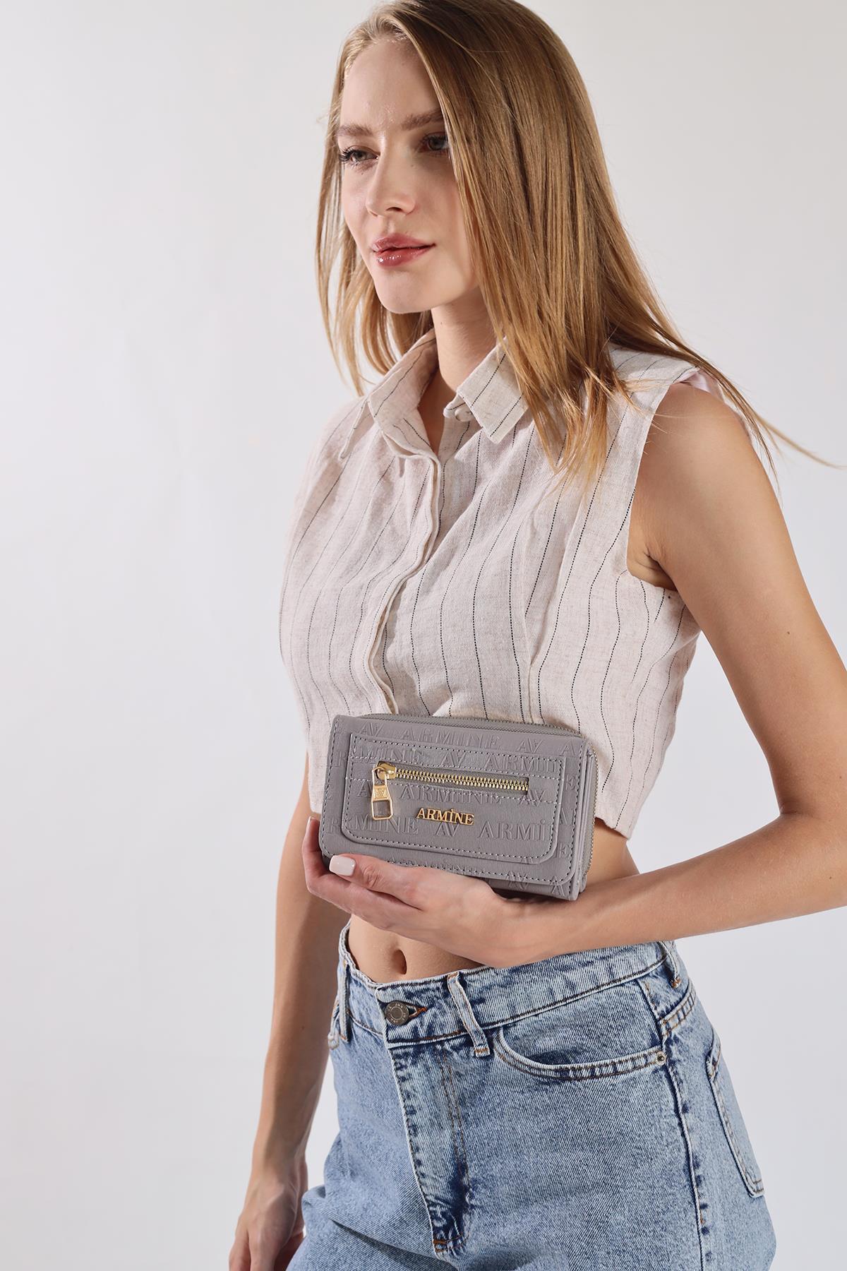 Gri Fermuarlı Cüzdan 027 - 5