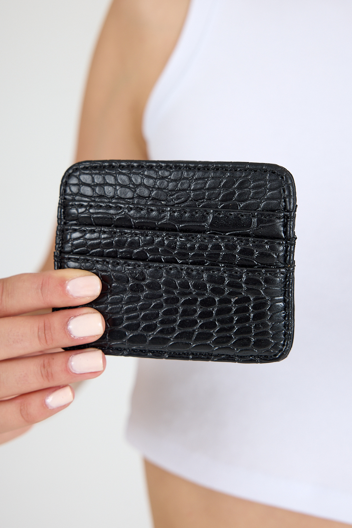 Siyah Deri Görünümlü Kartlık Cüzdan 028 - 4