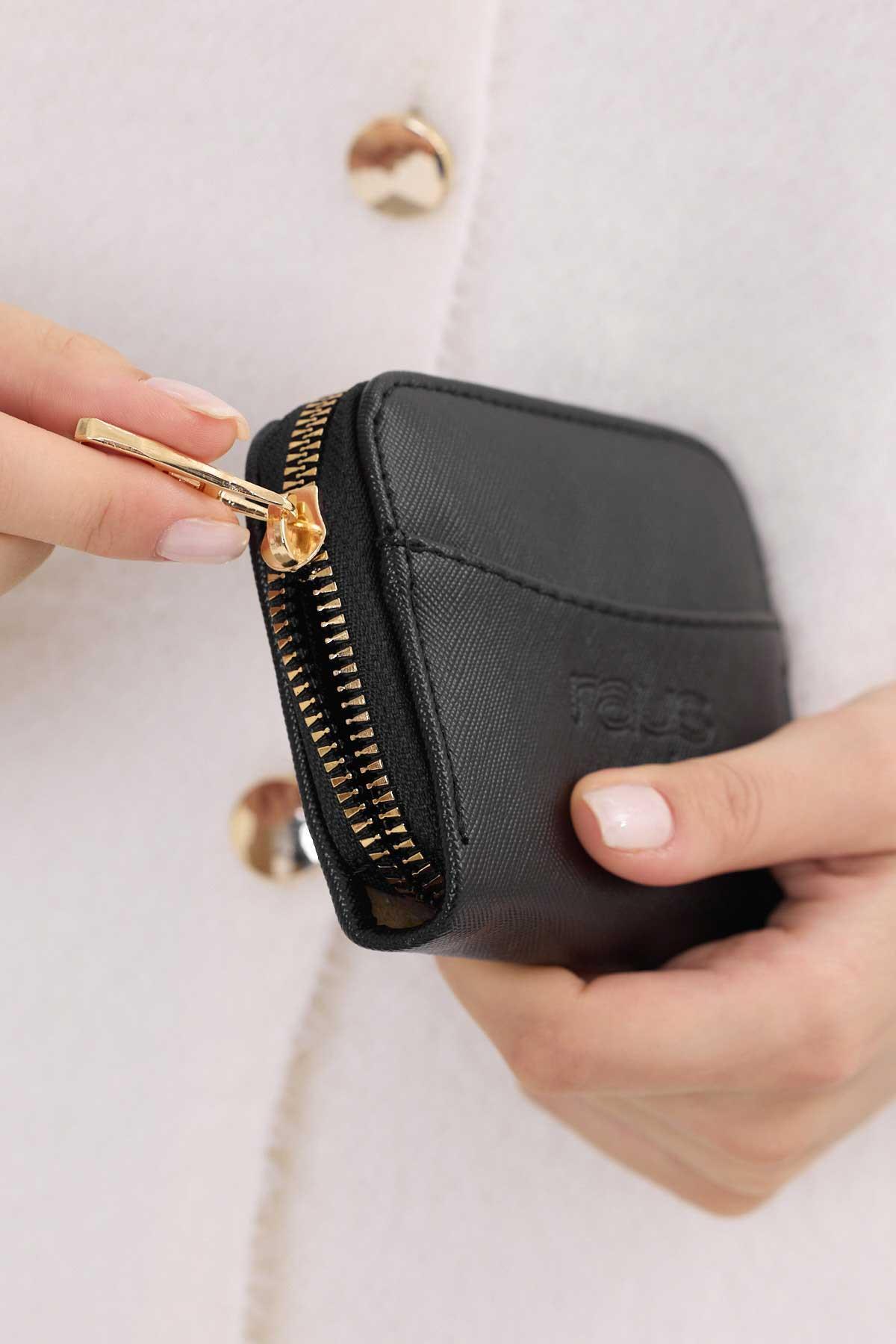 Siyah Fermuarlı Mini Cüzdan 031 - 3