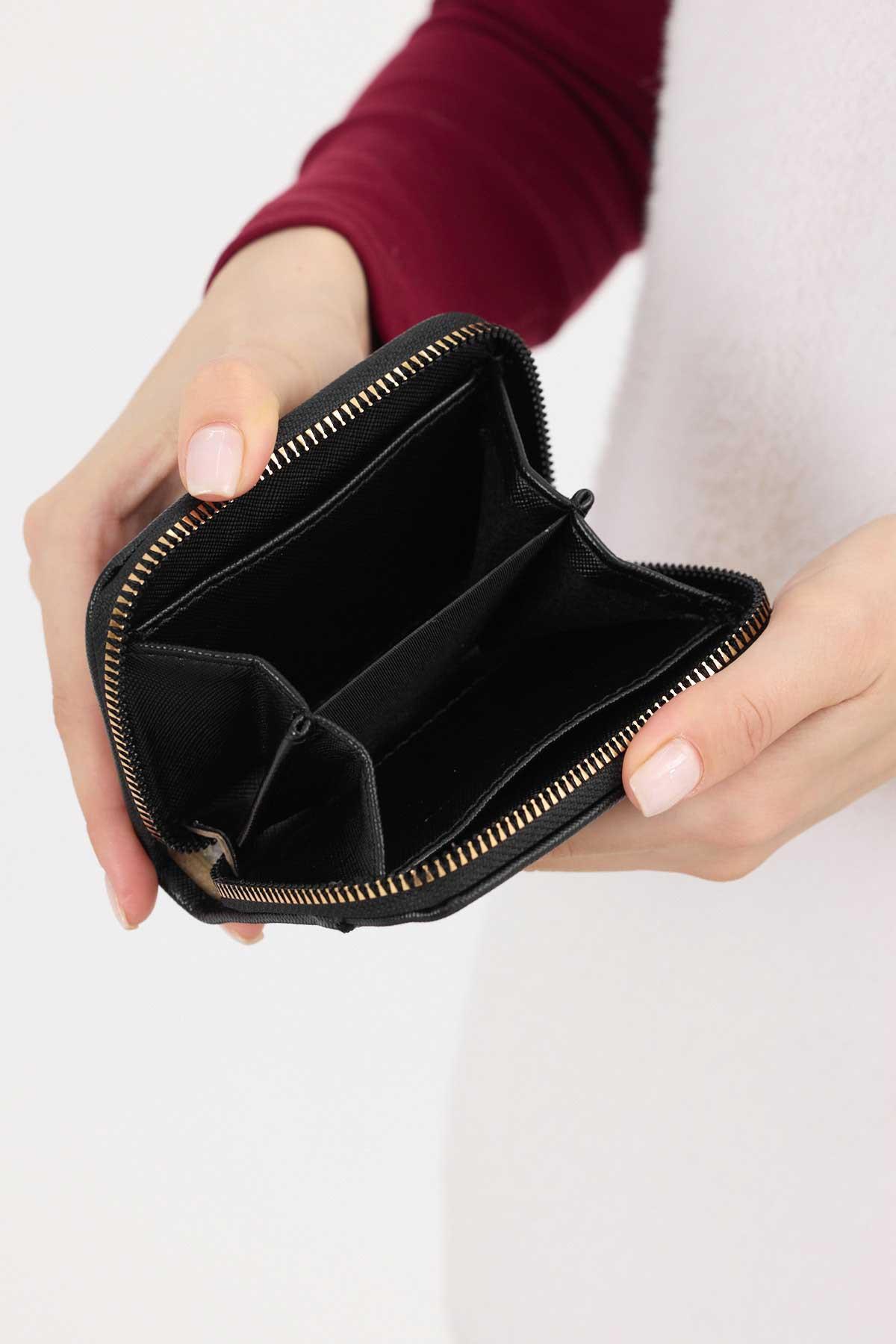 Siyah Fermuarlı Mini Cüzdan 031 - 4