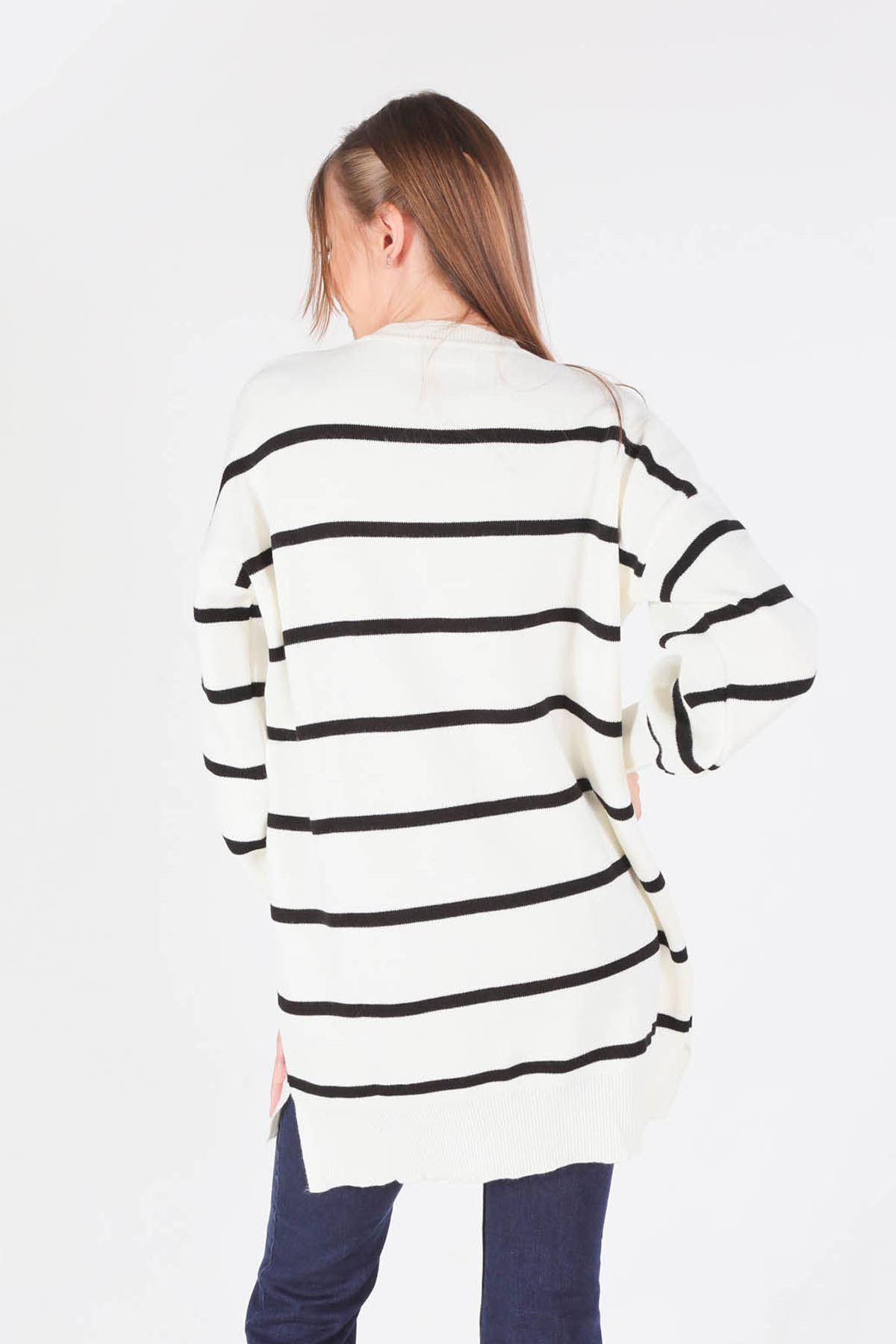 033 Bisiklet Yaka Balon Kol Tunik Siyah - 4