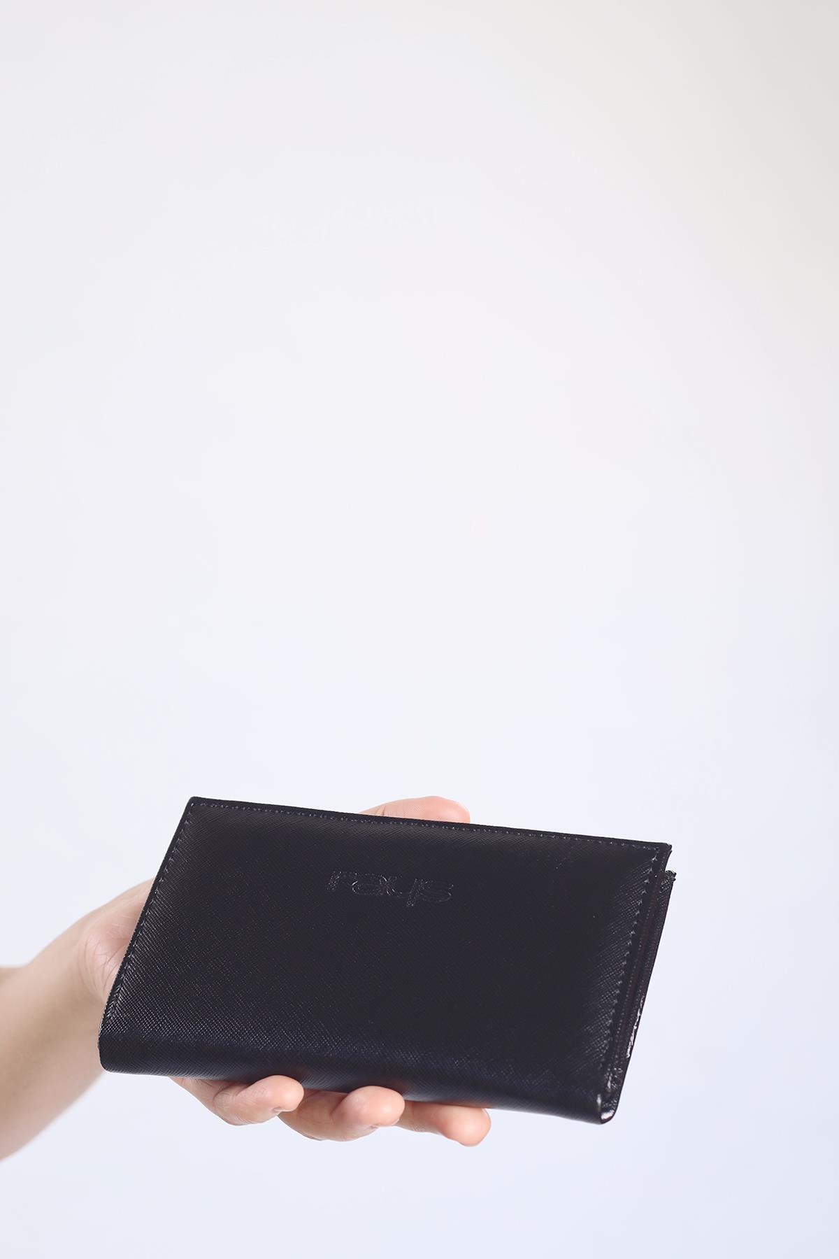 Çıtçıtlı Fermuarlı Cüzdan 033 Siyah - 2