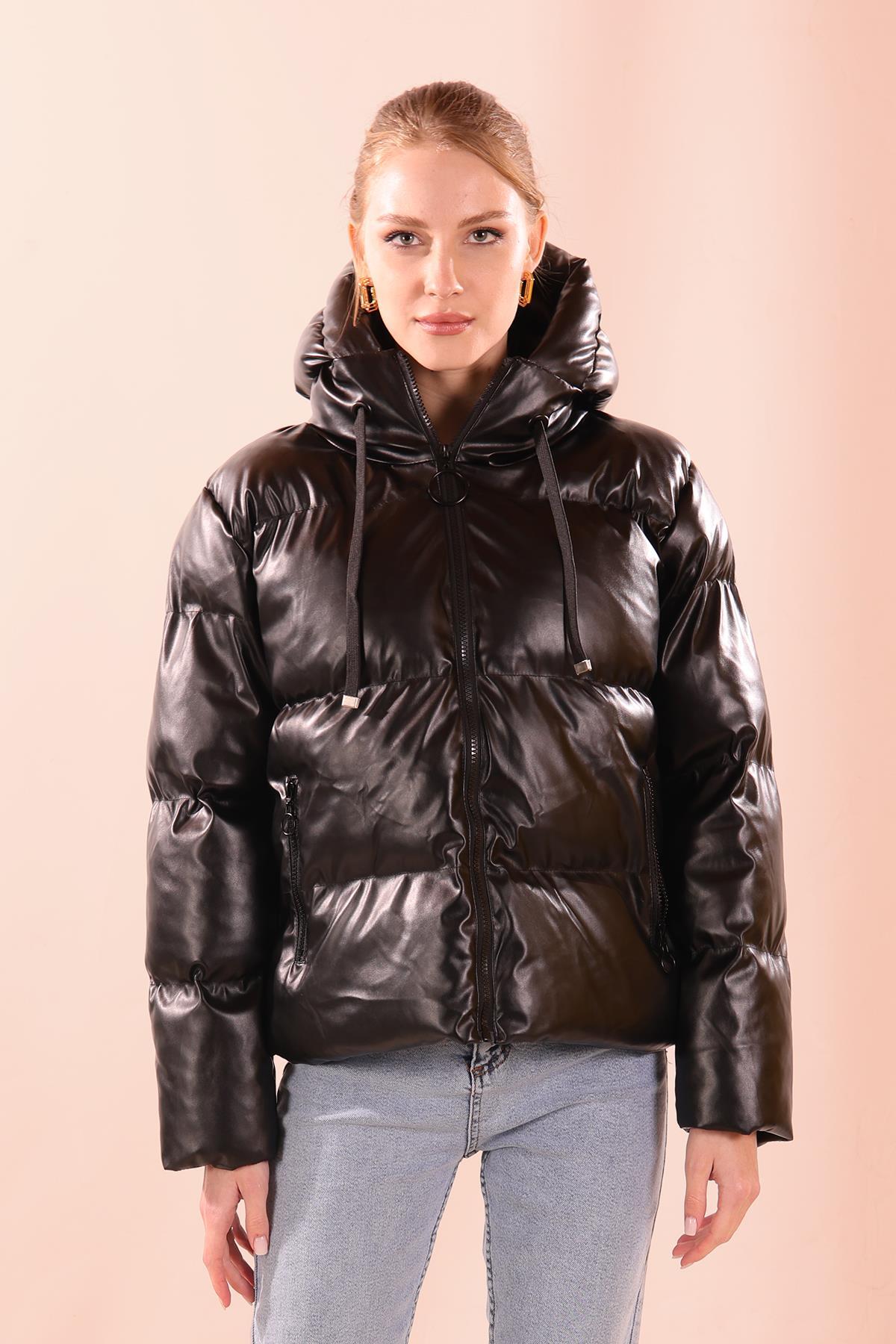 Siyah Şişme Mont 038 - 1