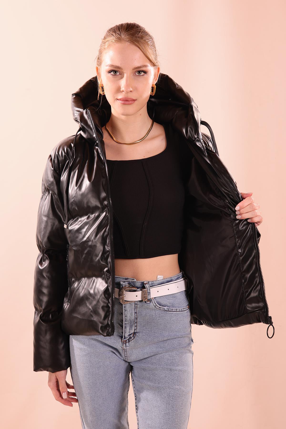 Siyah Şişme Mont 038 - 5