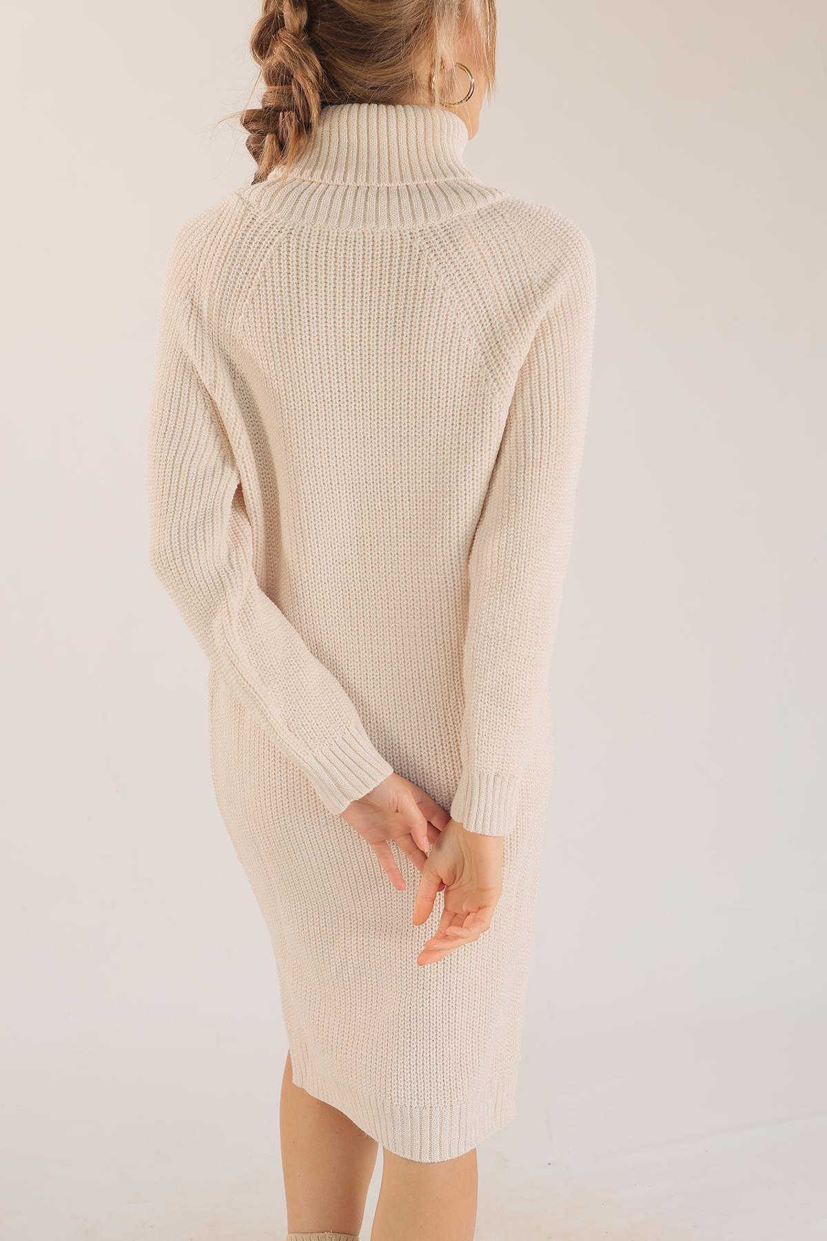 055 Boğazlı Uzun Kazak Ekru - 4