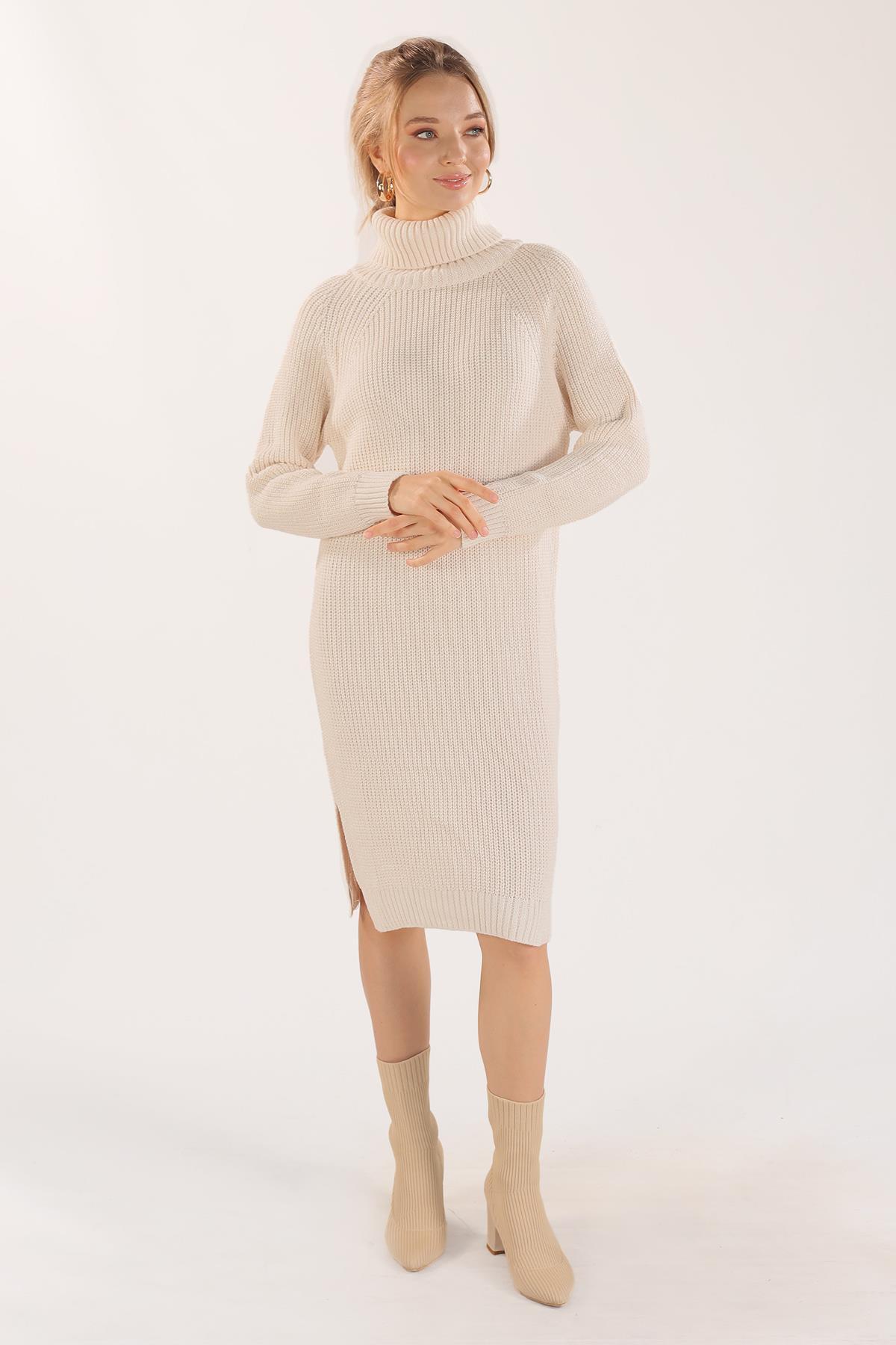 Ekru Boğazlı Uzun Kazak 055 - 2