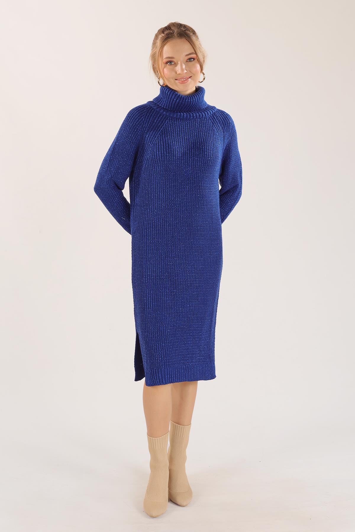 Saks Boğazlı Uzun Kazak 055 - 2