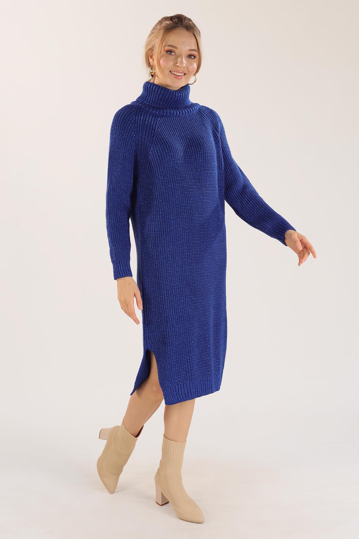 Saks Boğazlı Uzun Kazak 055 - 3