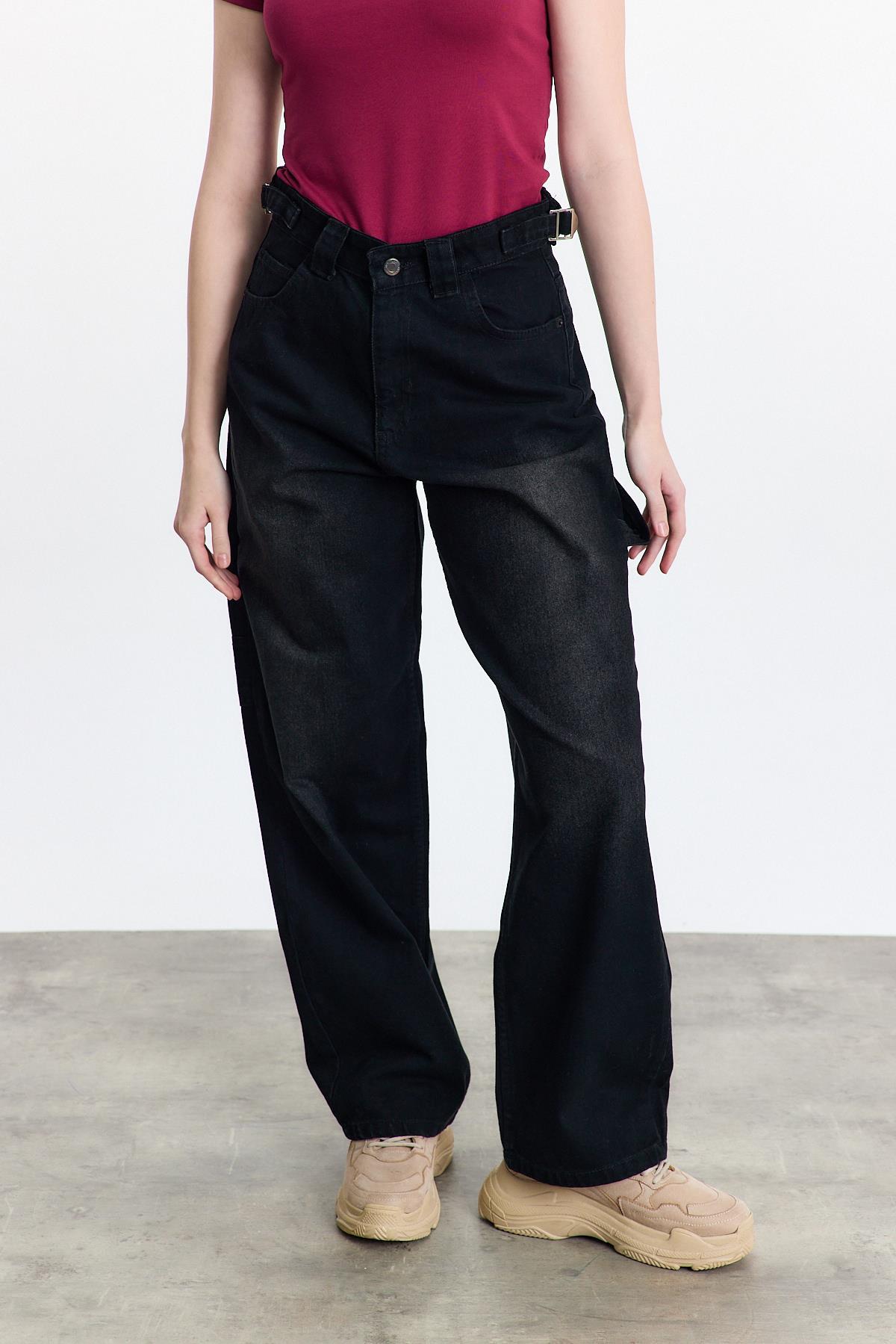 Siyah Palazzo Jean 0606 - 2