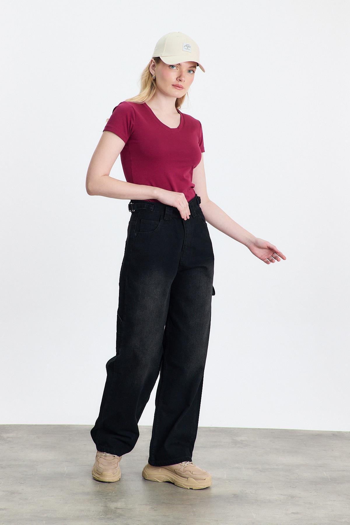 Siyah Palazzo Jean 0606 - 3