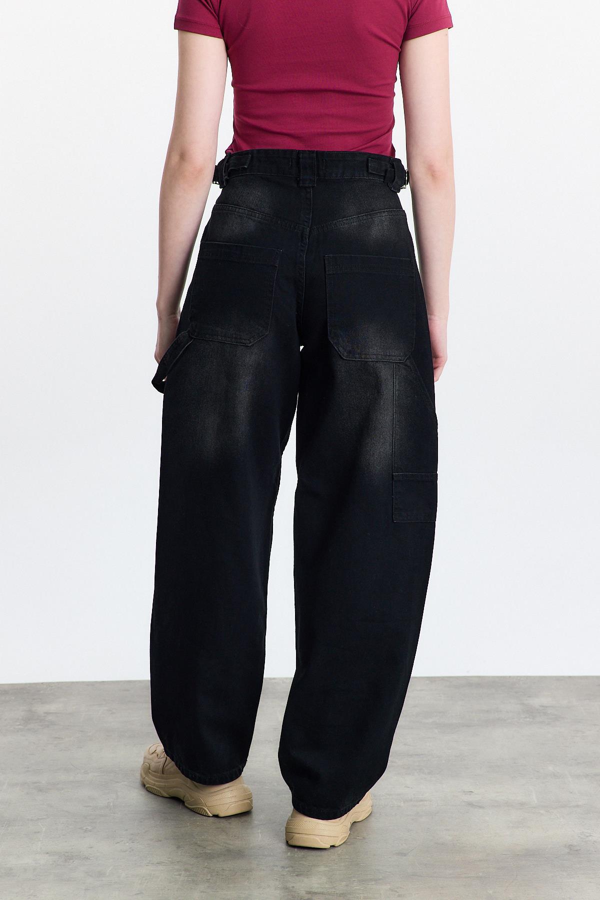 Siyah Palazzo Jean 0606 - 5