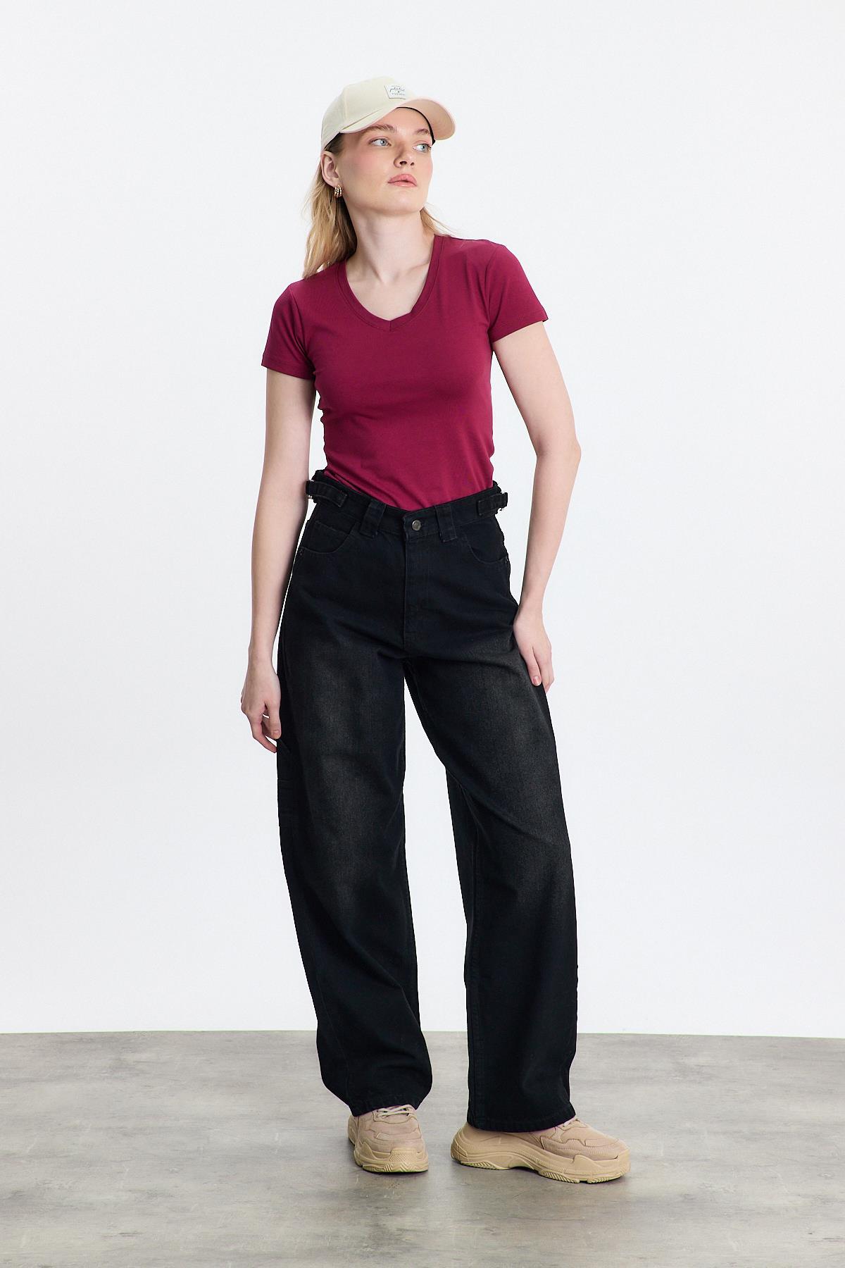 Siyah Palazzo Jean 0606 - 6