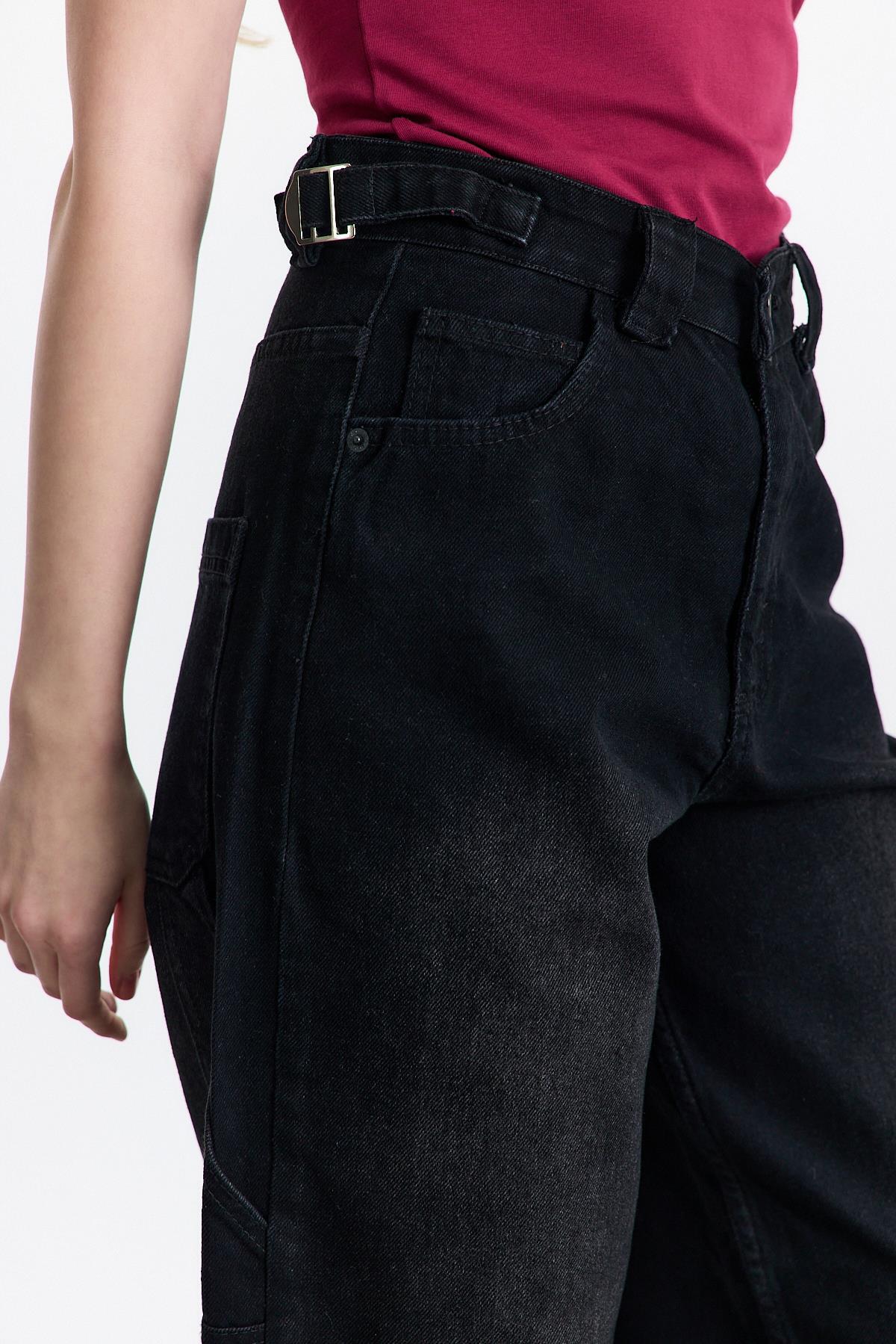 Siyah Palazzo Jean 0606 - 7