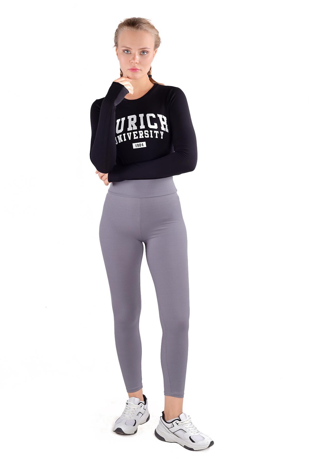 Yazı Baskılı Bluz 075 Siyah - 7