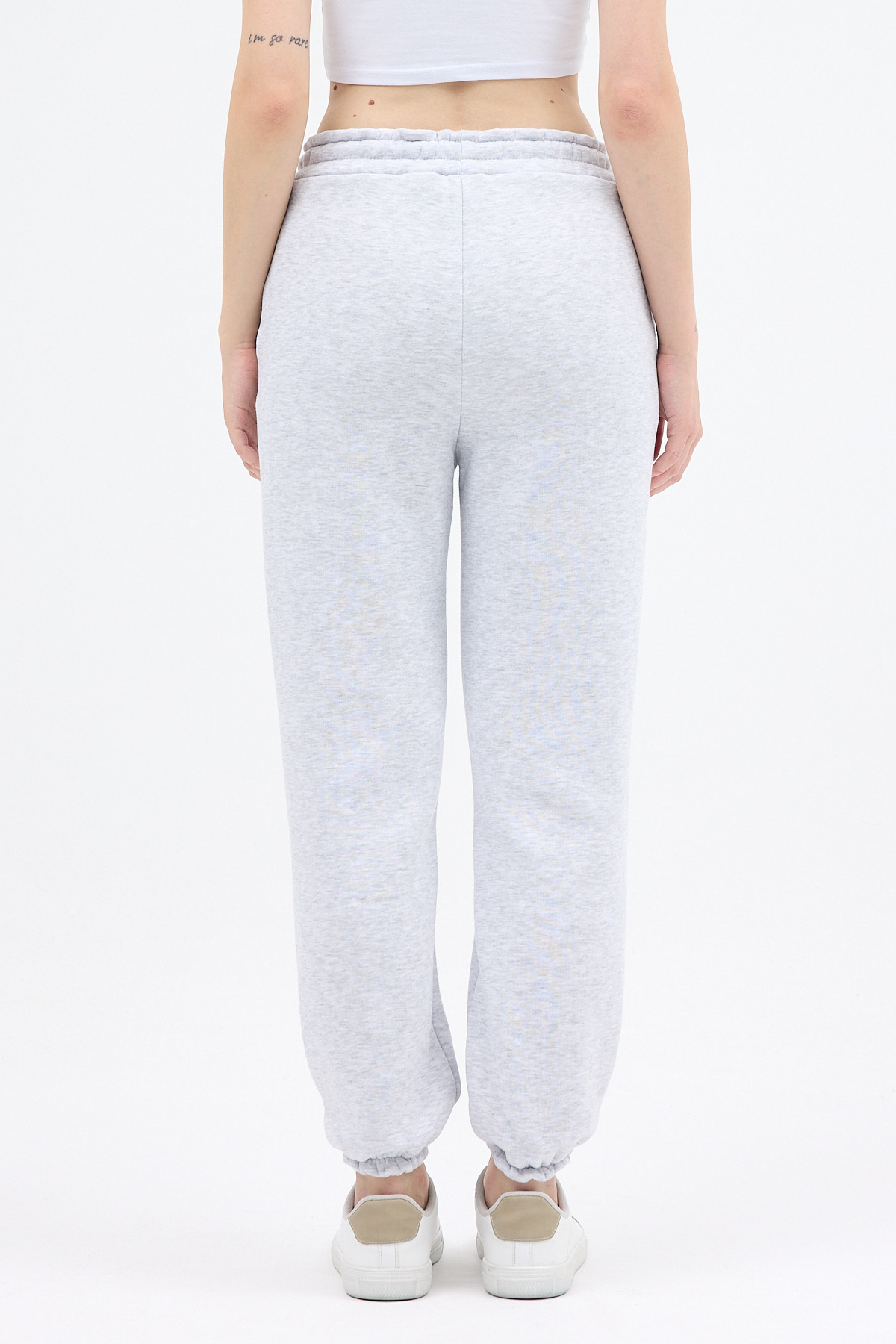 Karmelanj Yazı Nakışlı Kadın Jogger Eşofman Altı 9219M - 5