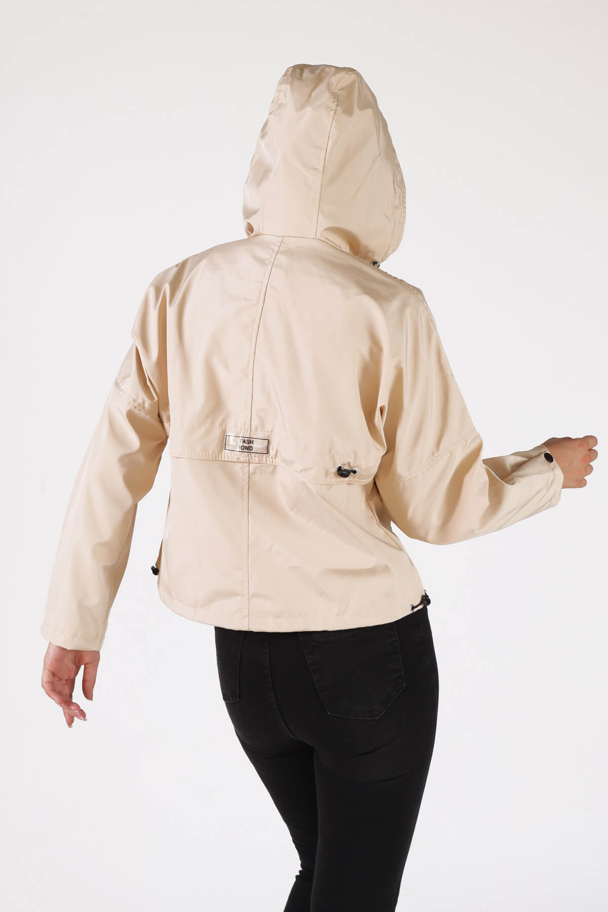 10012 Kapüşonlu Cep Detay Ceket Bej - 2