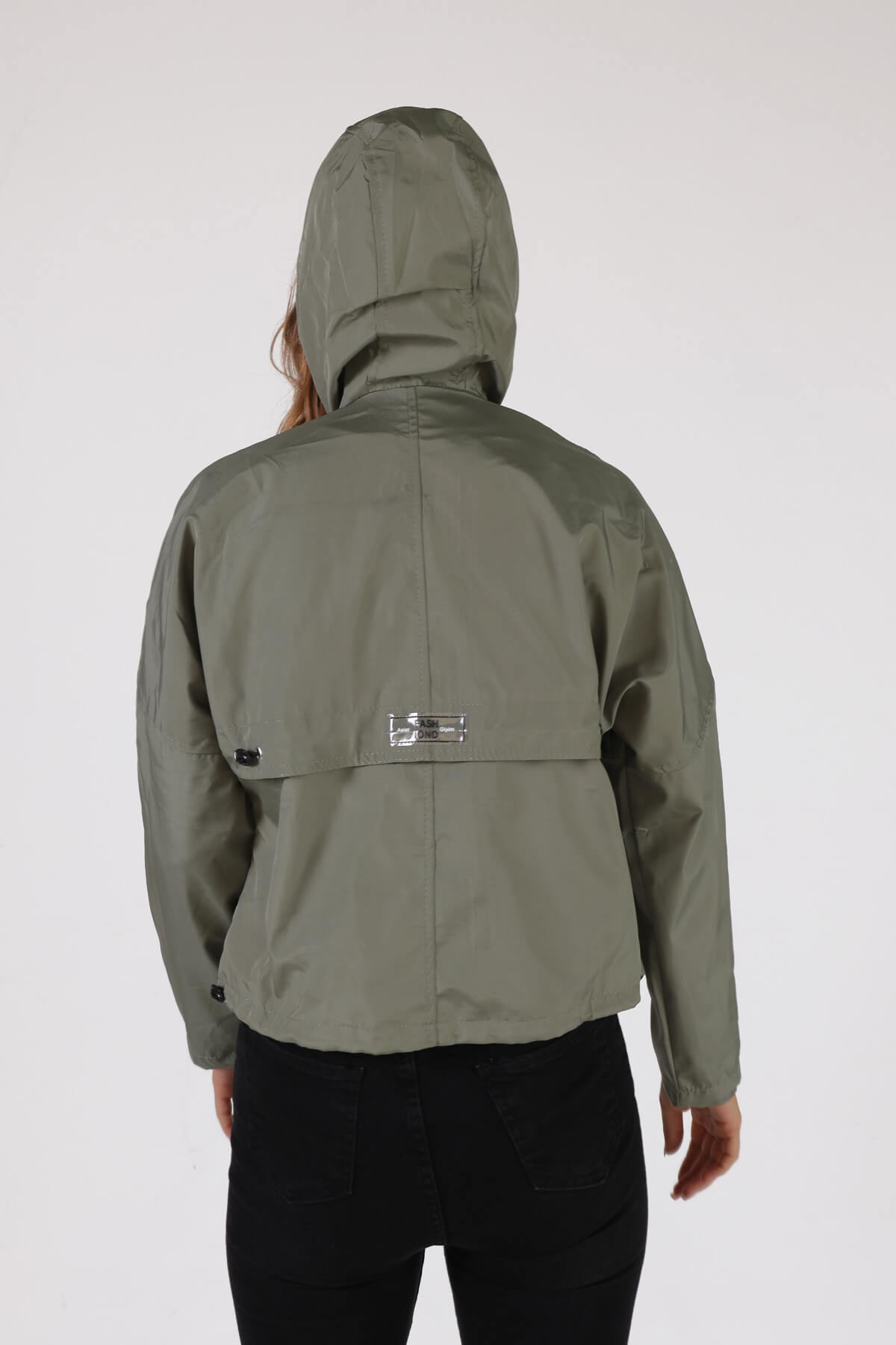 Haki Kapüşonlu Cep Detay Ceket 10012 - 2