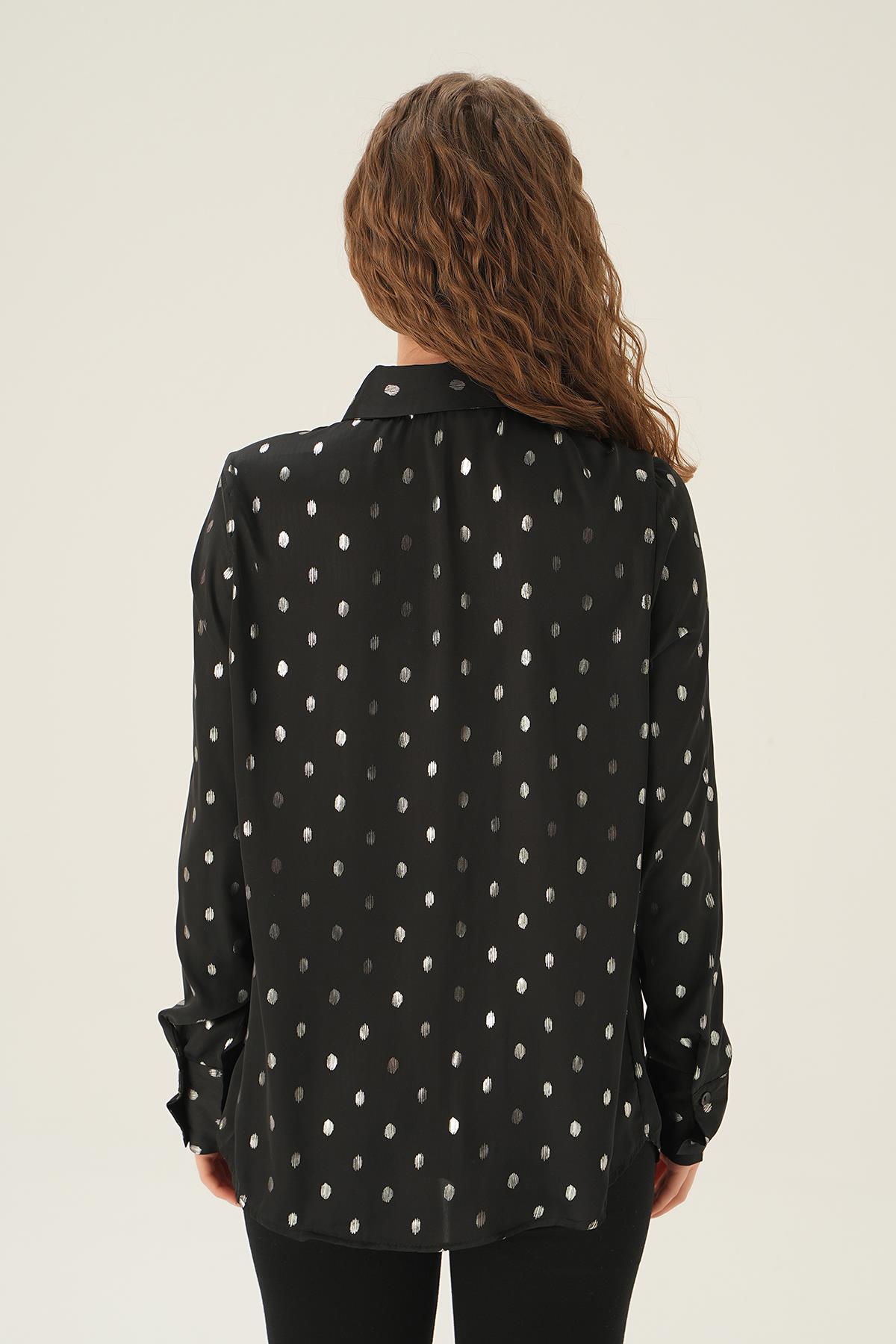 Siyah Puantiye Gömlek 1002 - 5