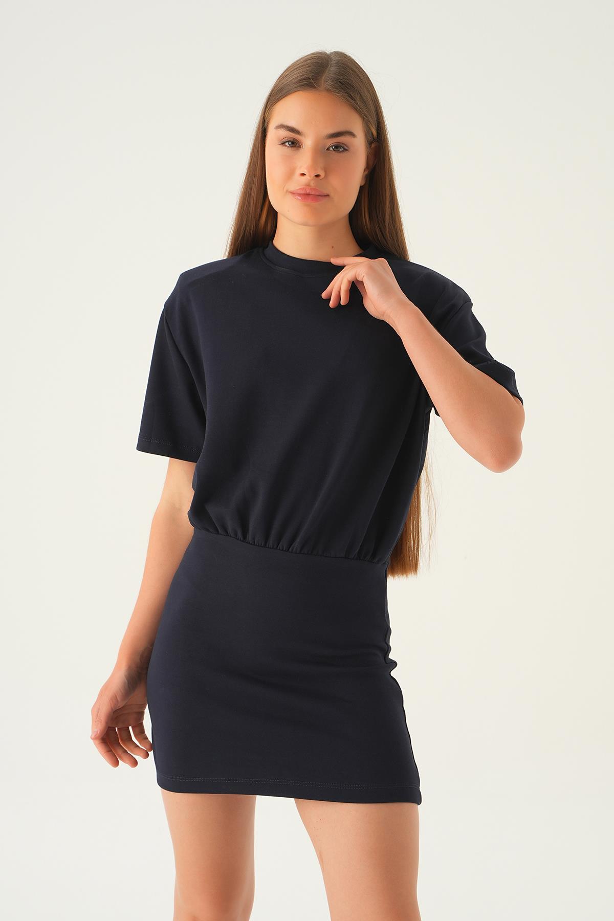 1004 Vatka Detay Elbise Laci - 3