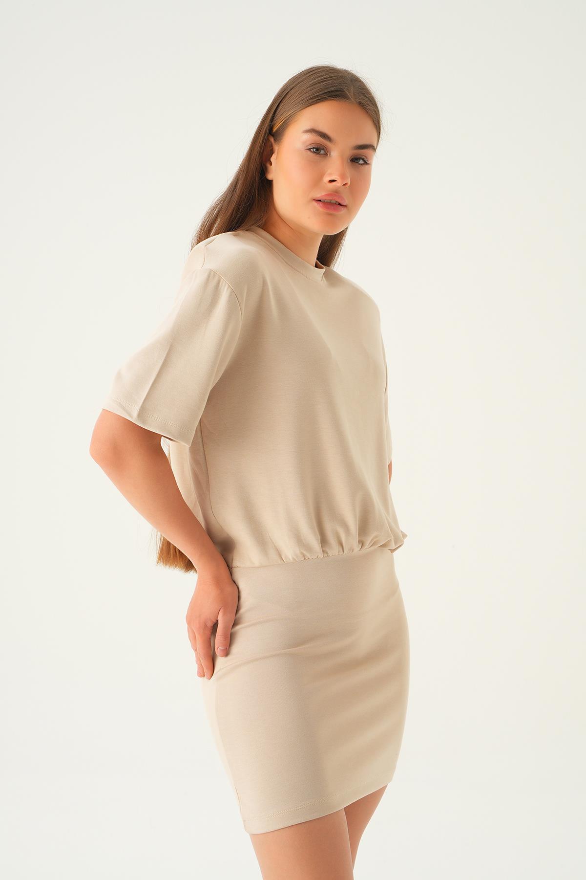 Vizon Vatka Detay Elbise 1004 - 4