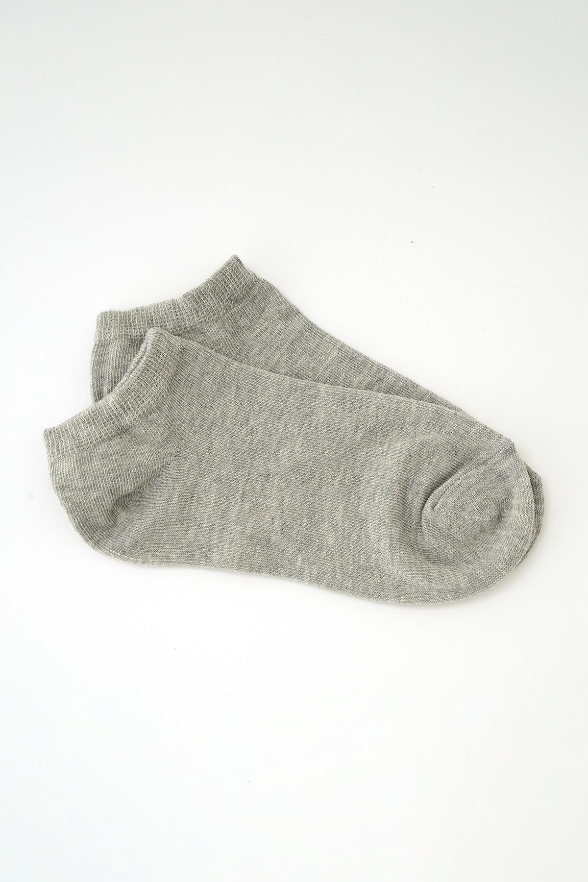 Renkli Çiçek Desen 3'Lü Patik Çorap 1005 - 3