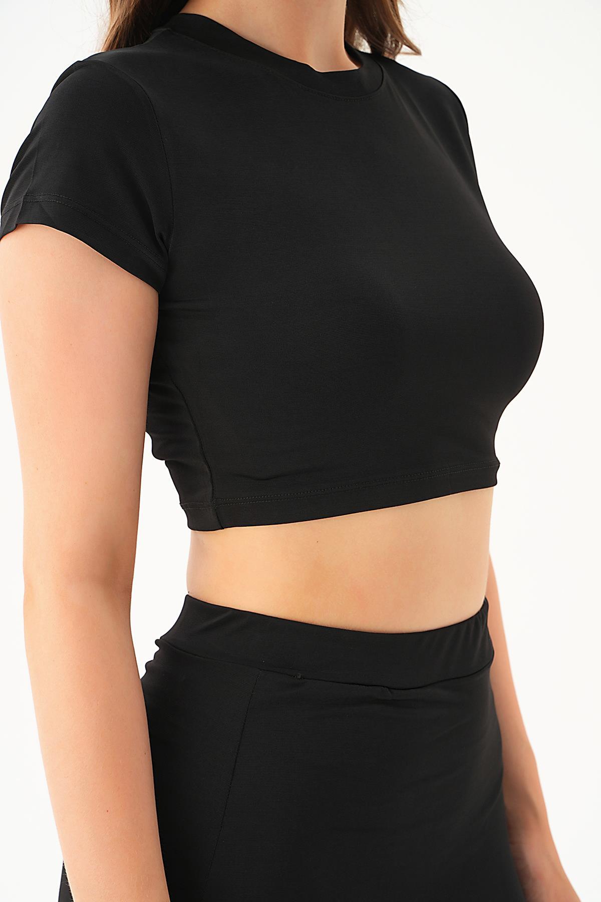Siyah Crop Etek Takım 1005 - 5