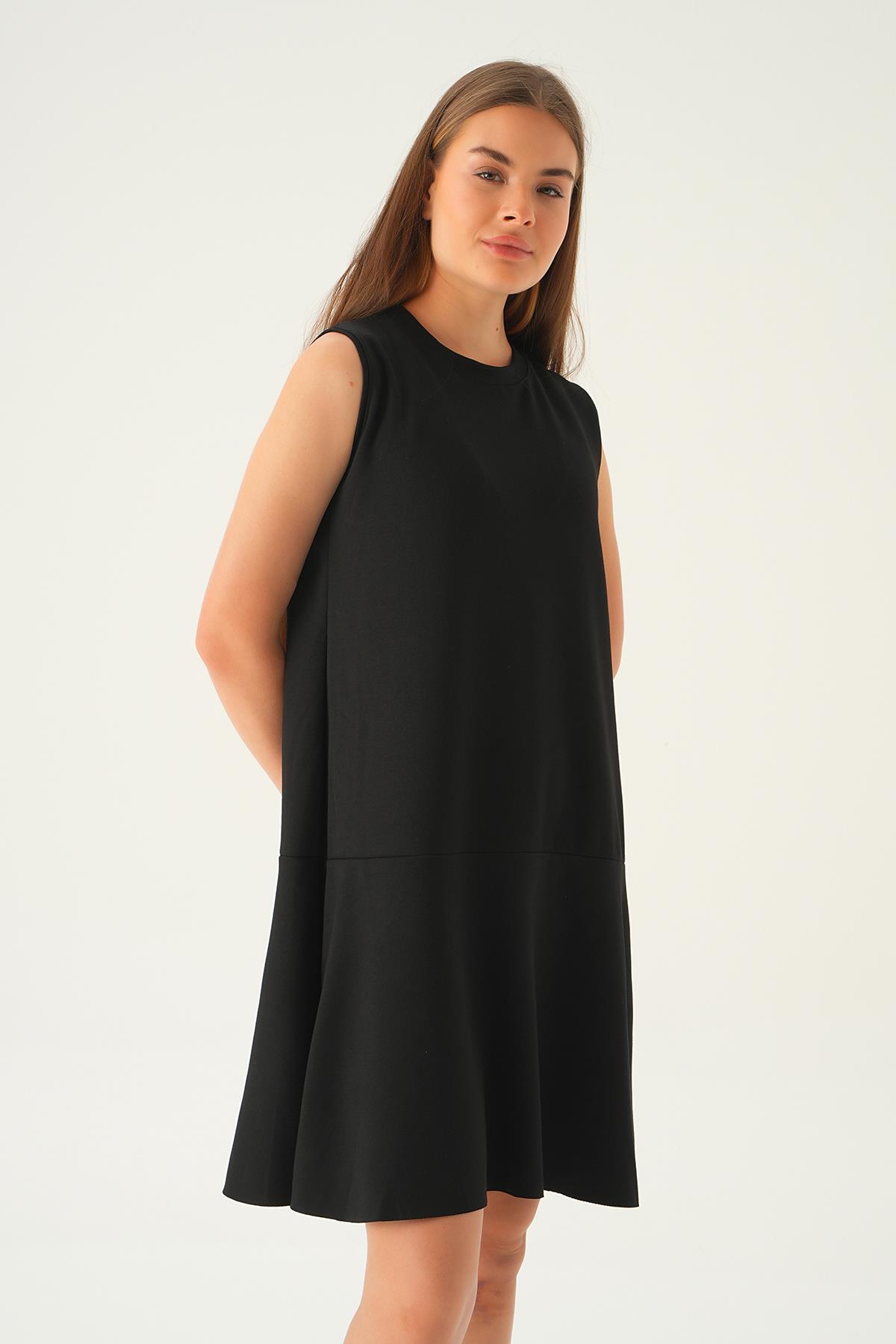 1005 Sıfır Kol Oysho elbise Siyah - 4