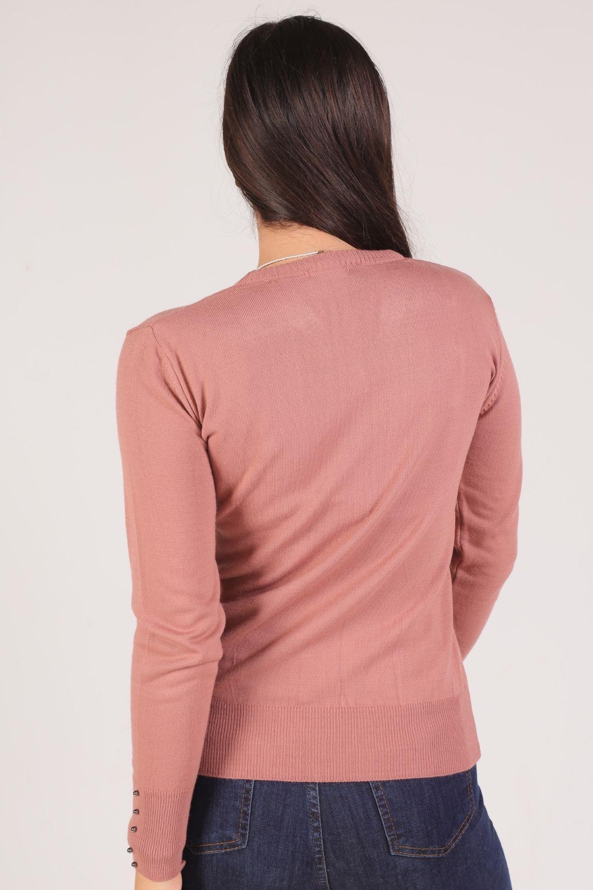 Gül V Yaka Kazak 1005 - 4