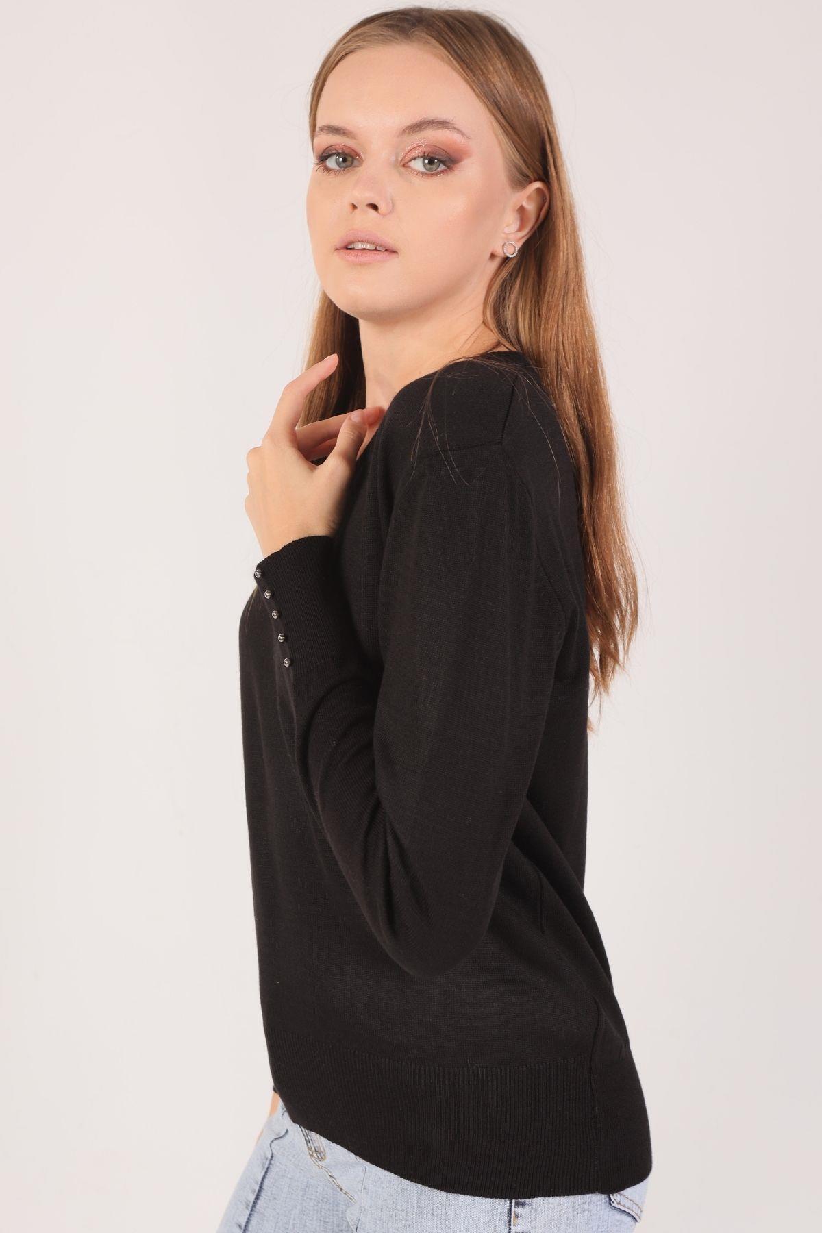 1005 V Yaka Kazak Siyah - 3