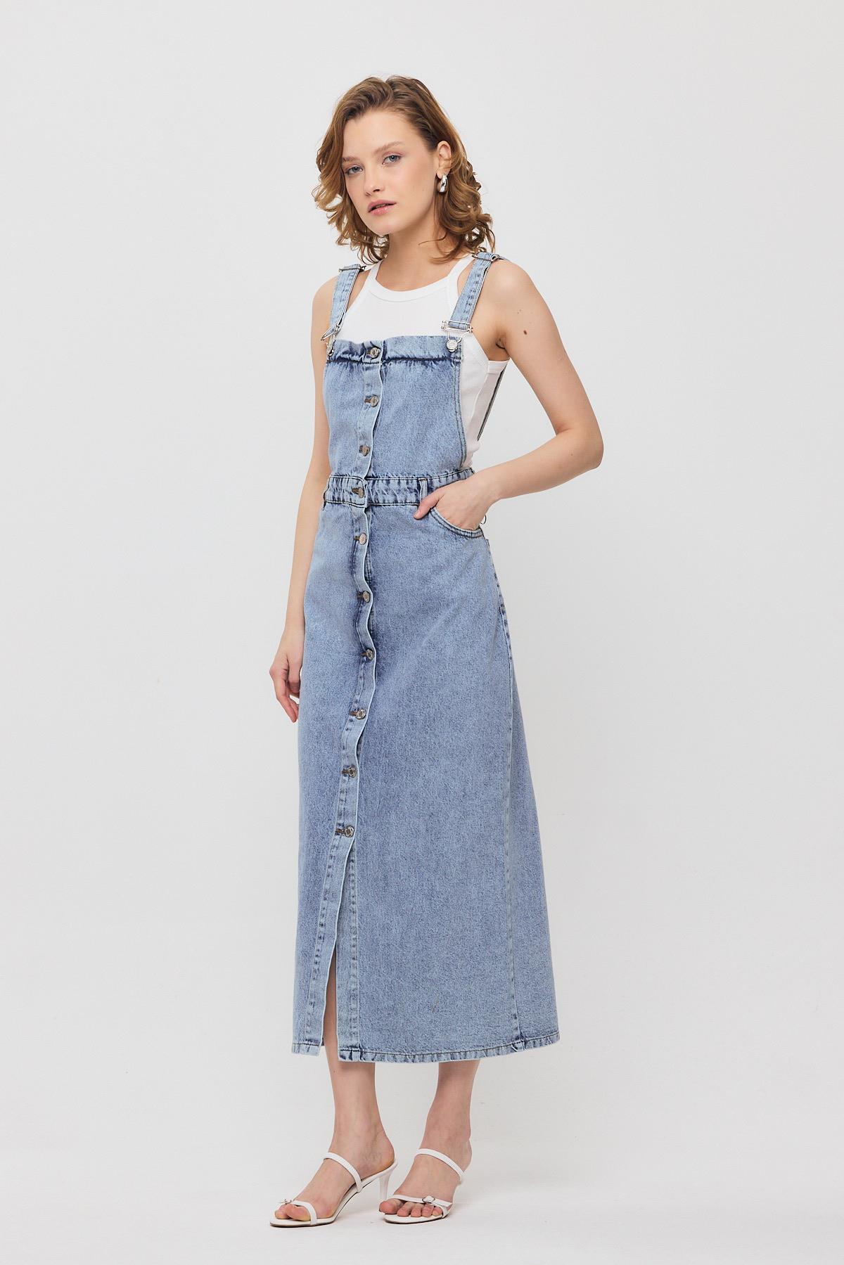 1010 Ön Düğmeli Salopet Buzkar - RAYS