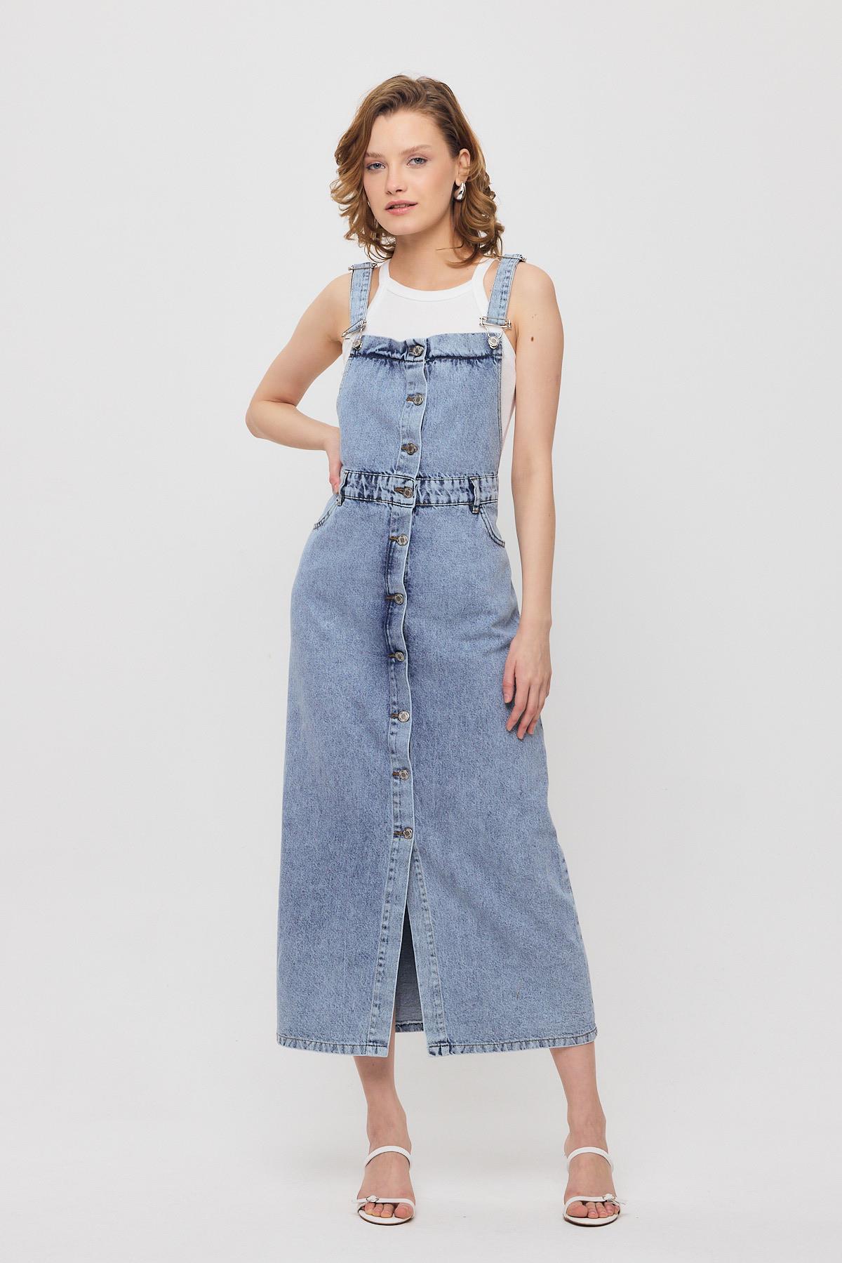 Buzkar Ön Düğmeli Salopet 1010 - RAYS